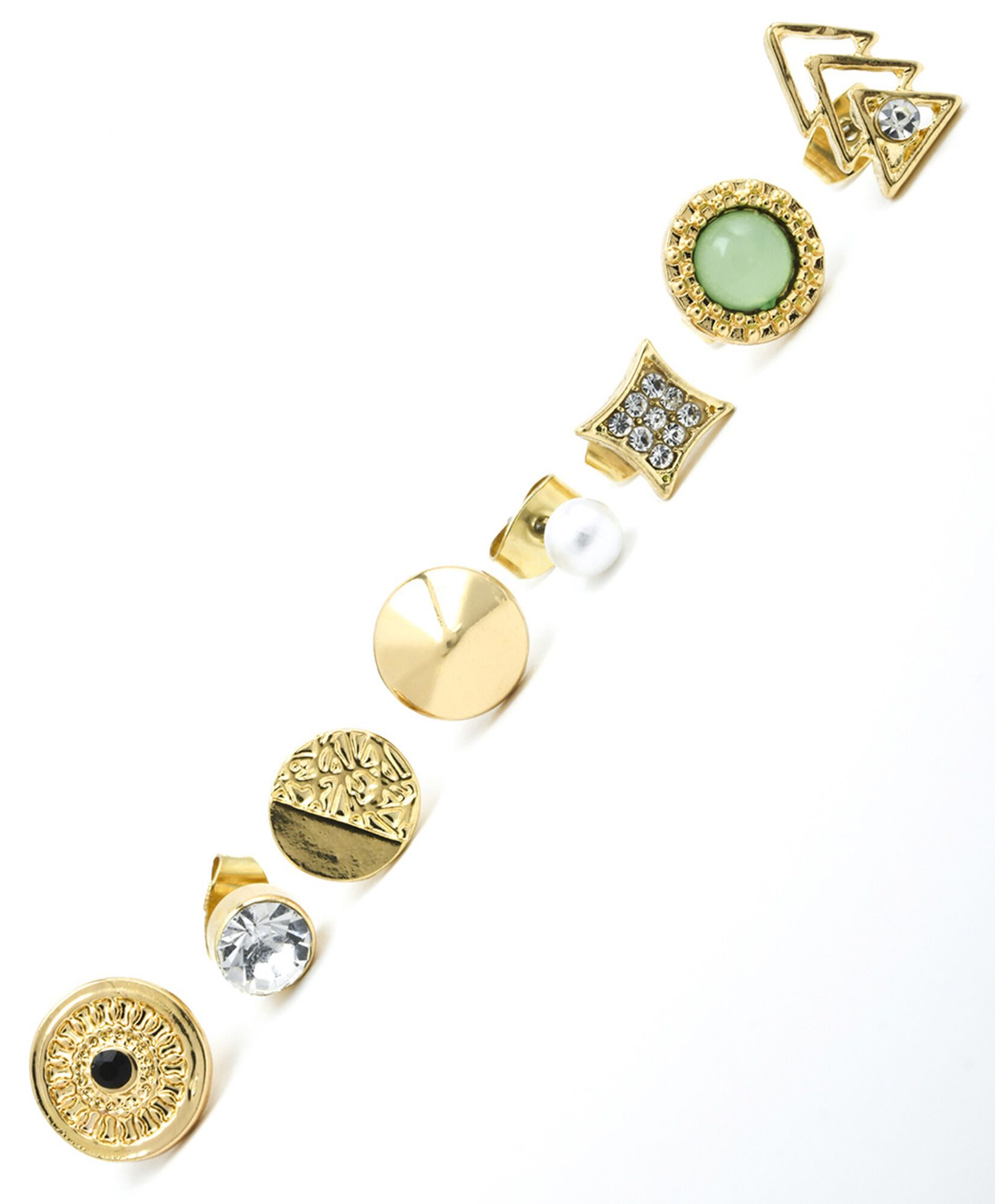 Set 8 aros mujer diseño dorado Set 8 aros mujer diseño dorado