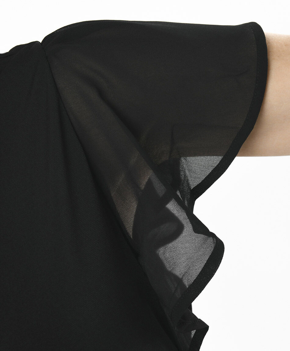 Polera mujer manga vuelos