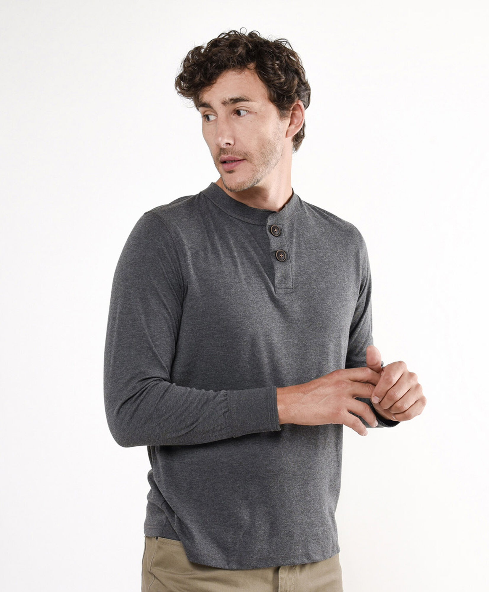 Polera hombre doble botón Polera hombre doble botón