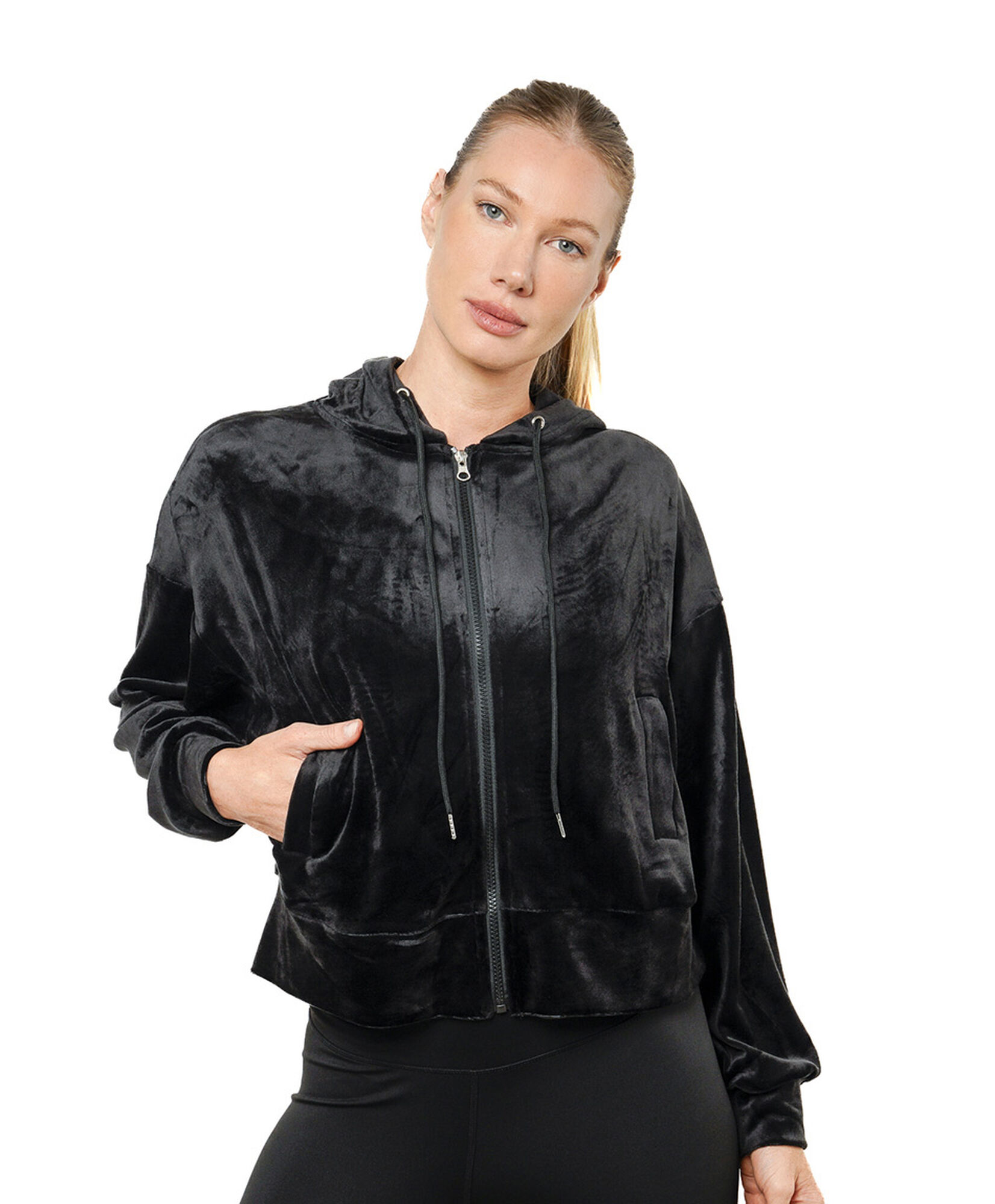 Polerón deportivo mujer plush black Polerón deportivo mujer plush black