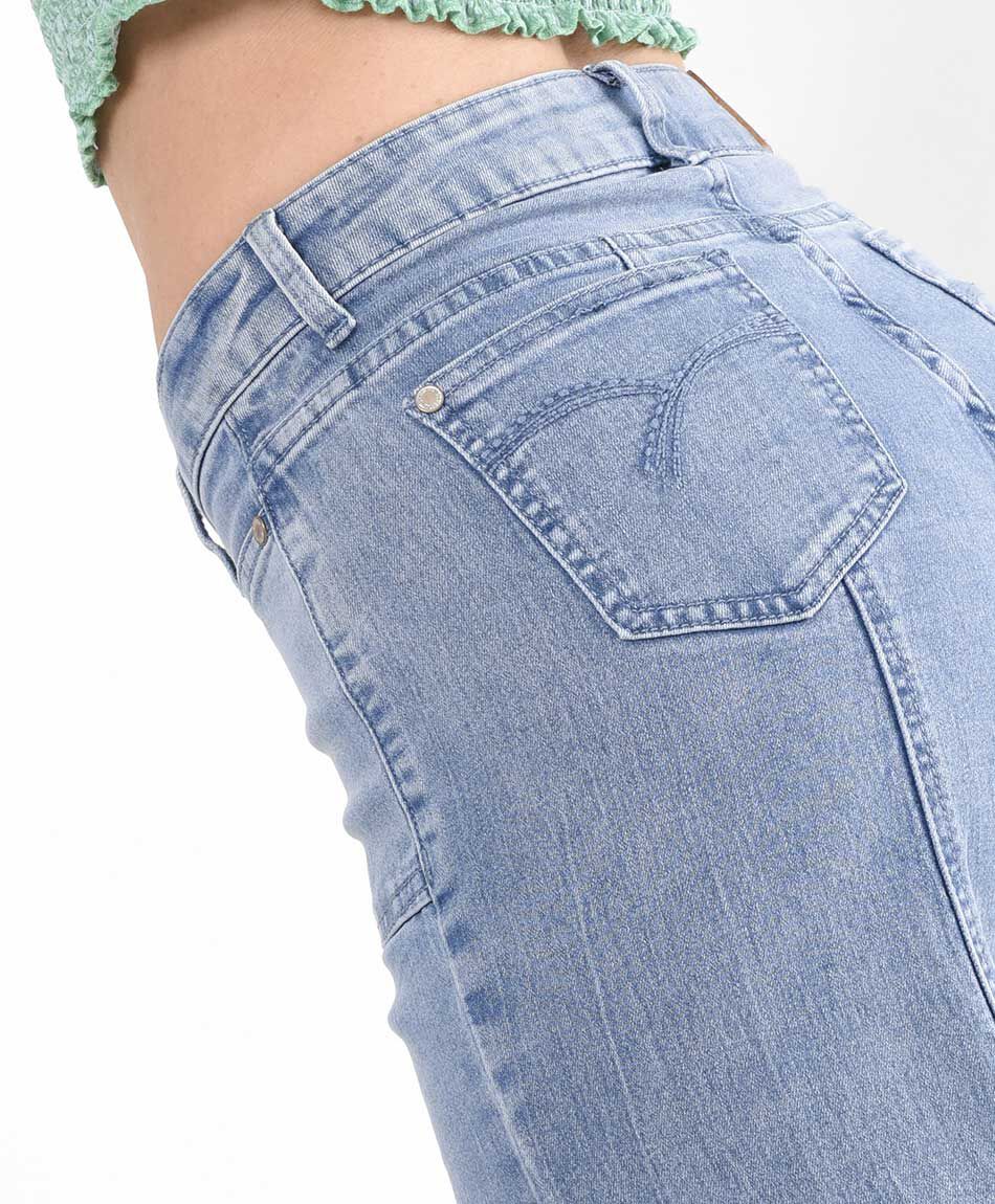 Jeans mujer costuras wide