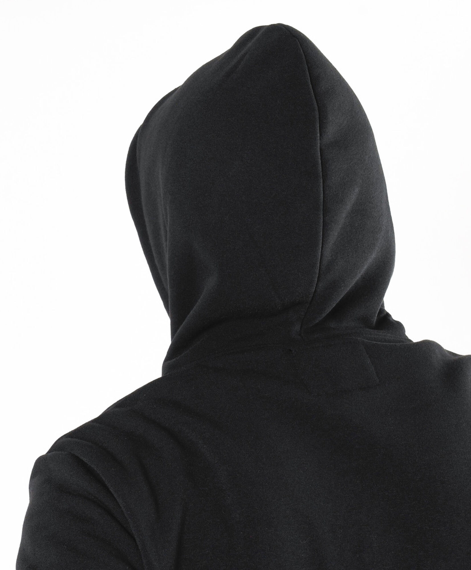 Polerón hombre liso básico negro cierre Polerón hombre liso básico negro cierre