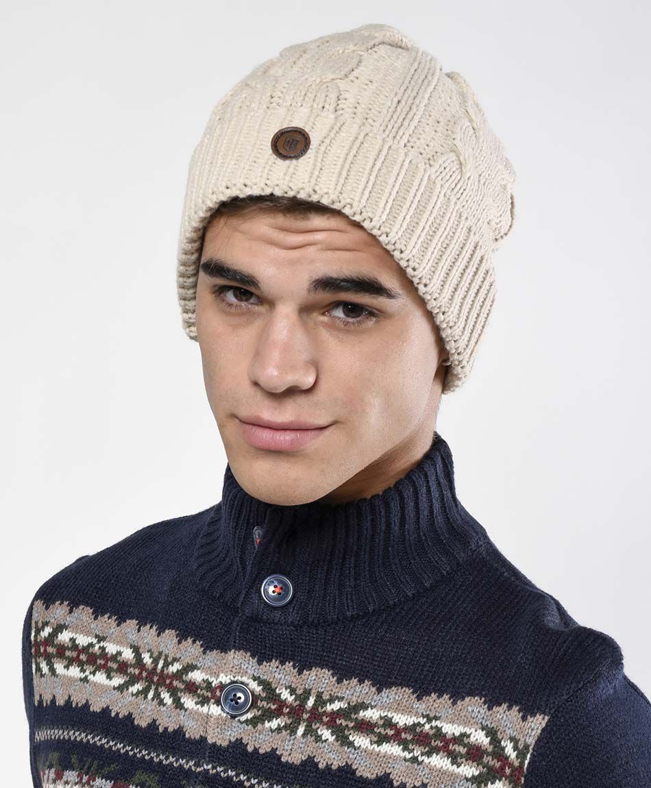 Gorro hombre tejido trenzado