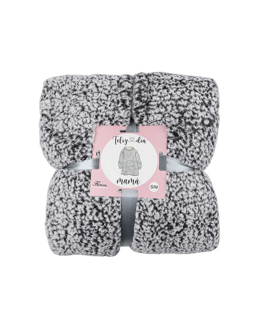 Poler&oacute;n manta mujer oversize melange grey