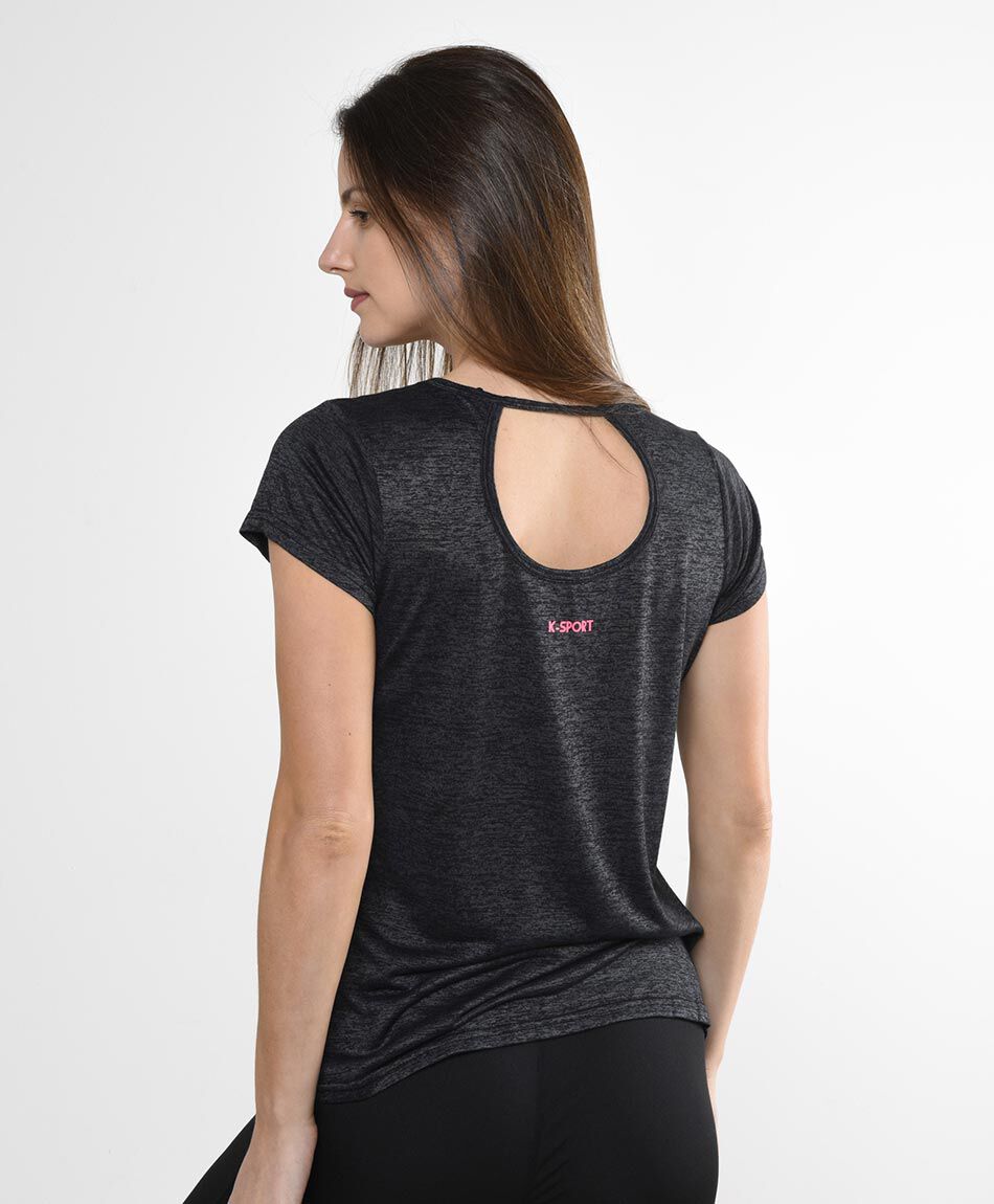 Polera deportiva manga corta cuello redondo