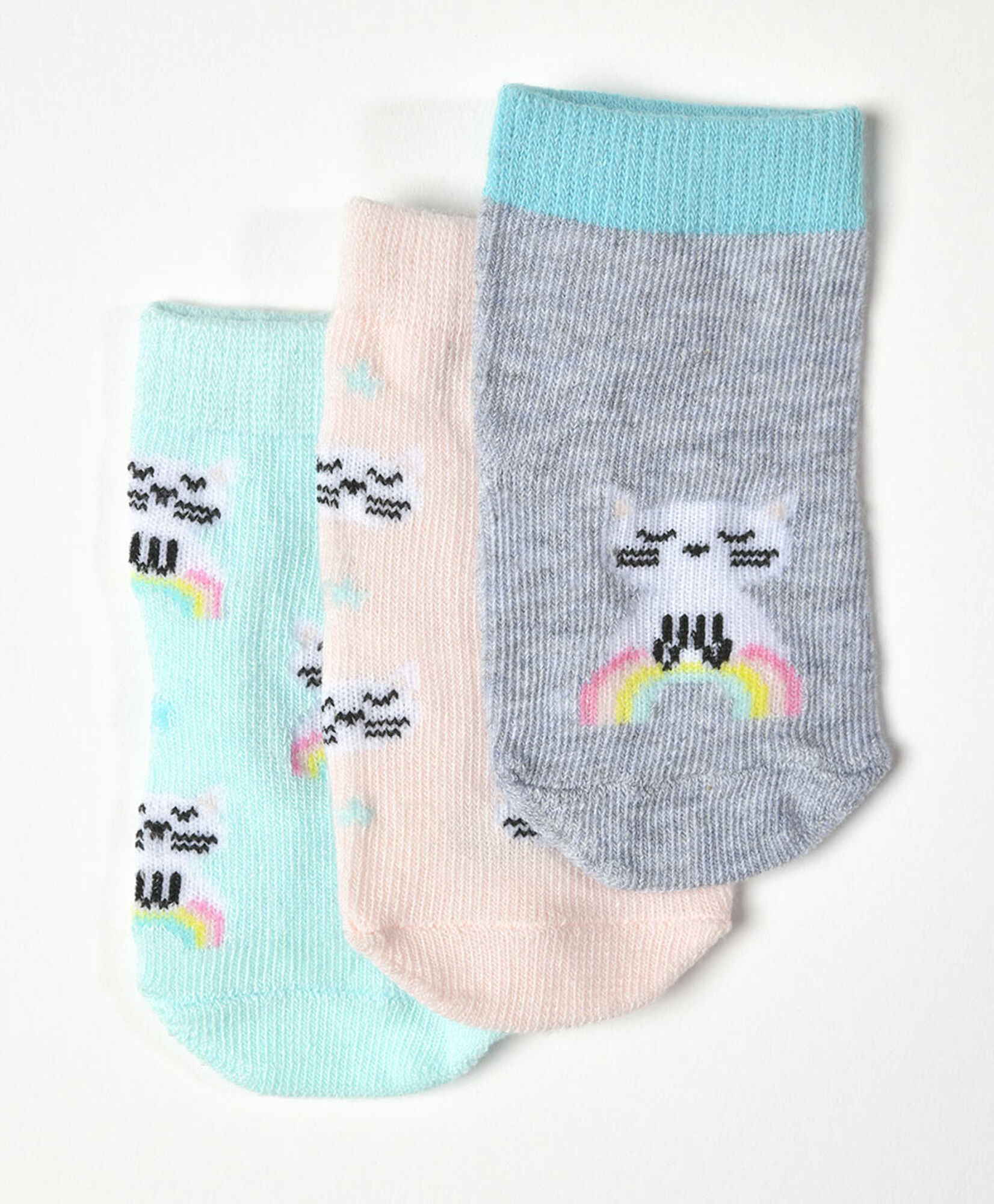 Pack 3 calcetines bebé gatitos Pack 3 calcetines bebé gatitos