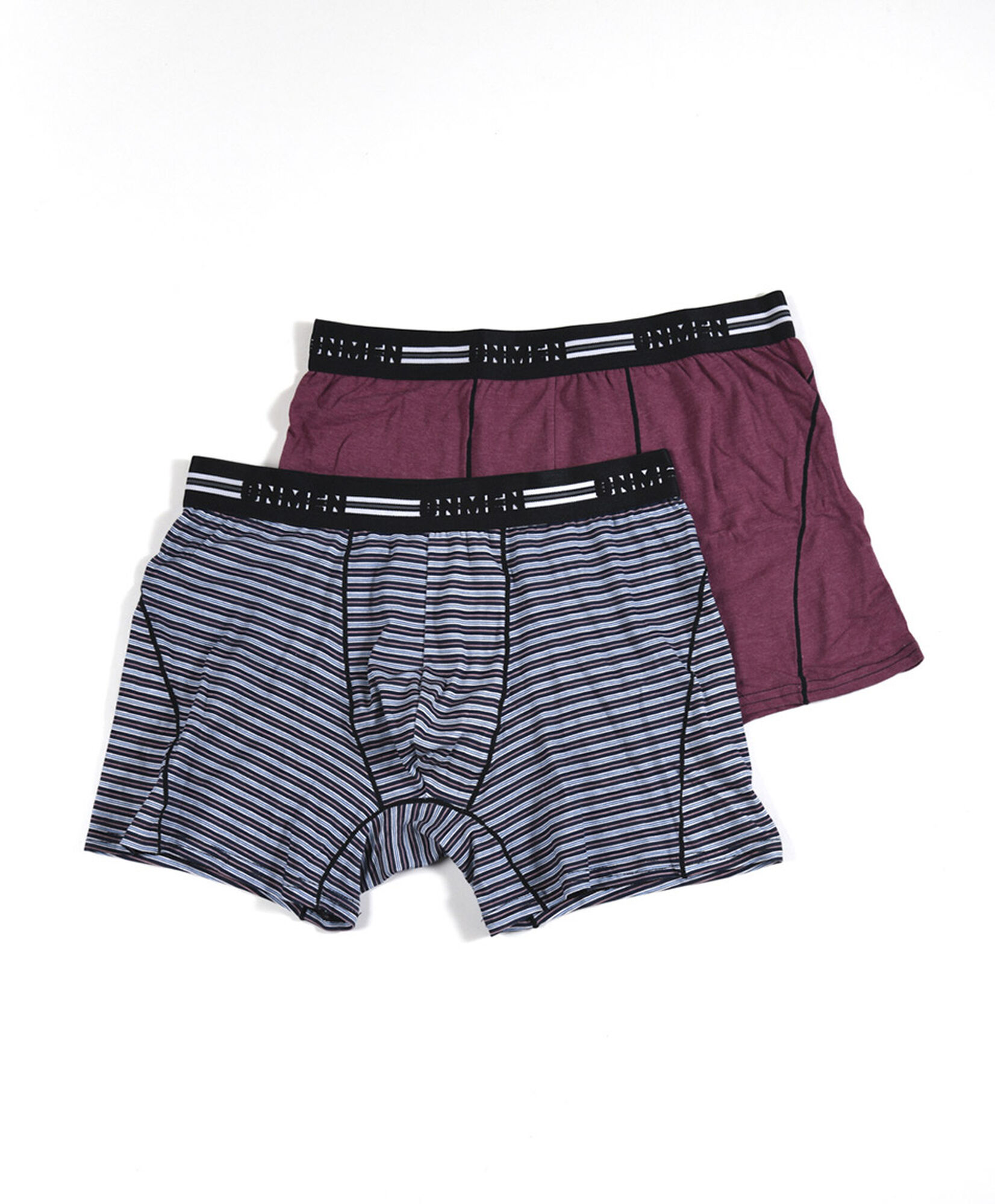Pack 2 boxer hombre liso y líneas Pack 2 boxer hombre liso y líneas