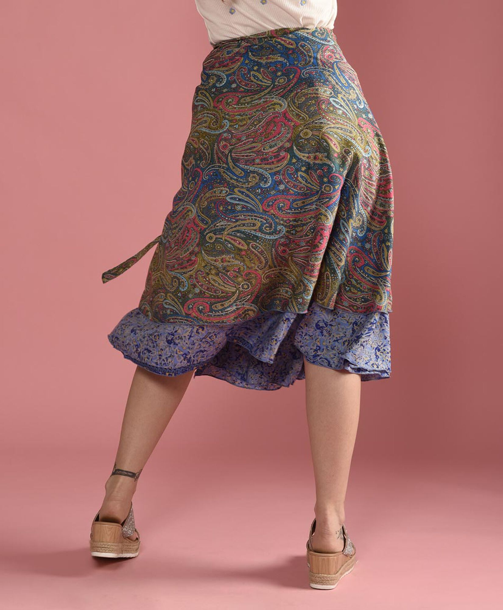 Falda midi pareo Falda midi pareo