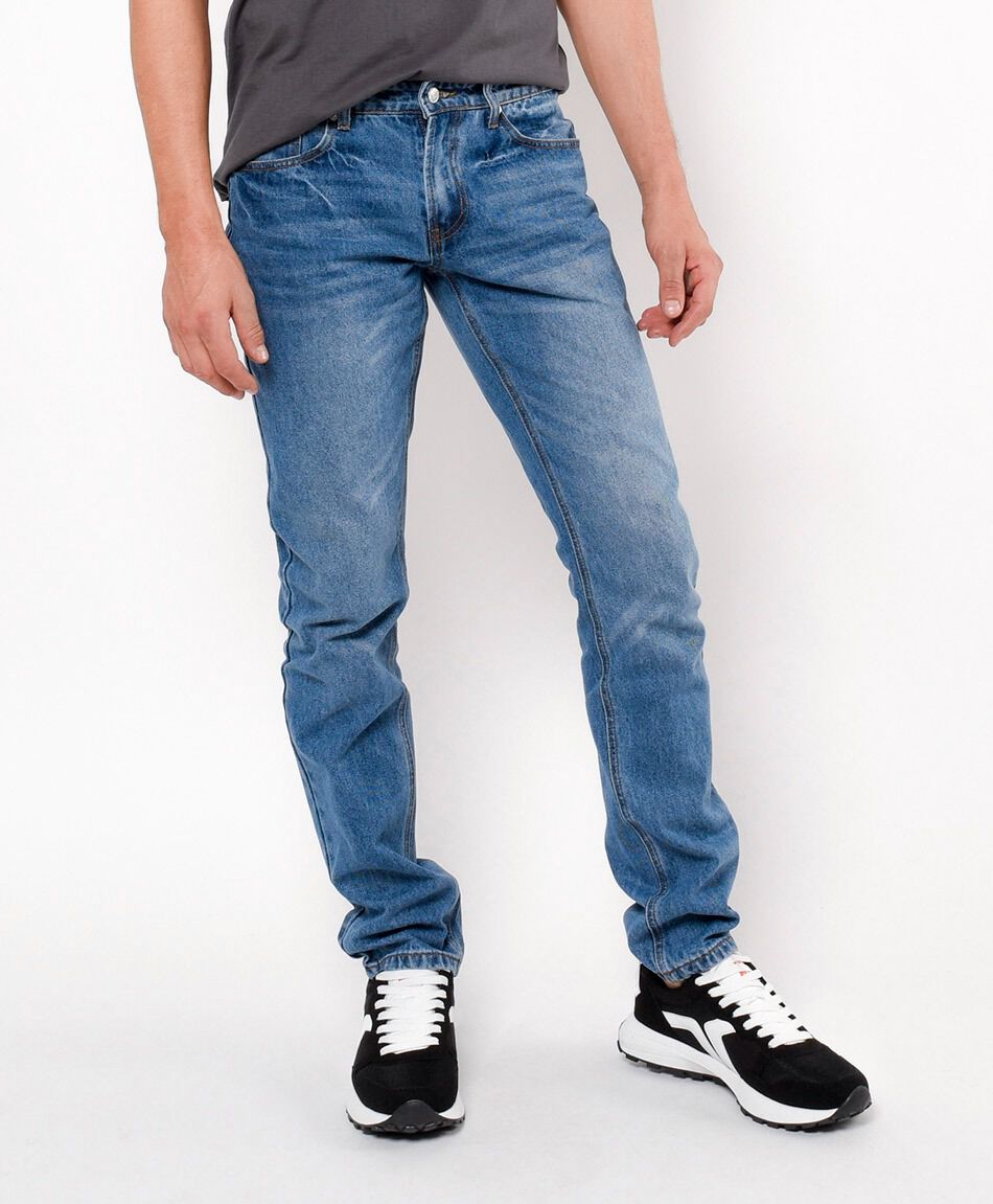 Jeans hombre desgaste skinny fit