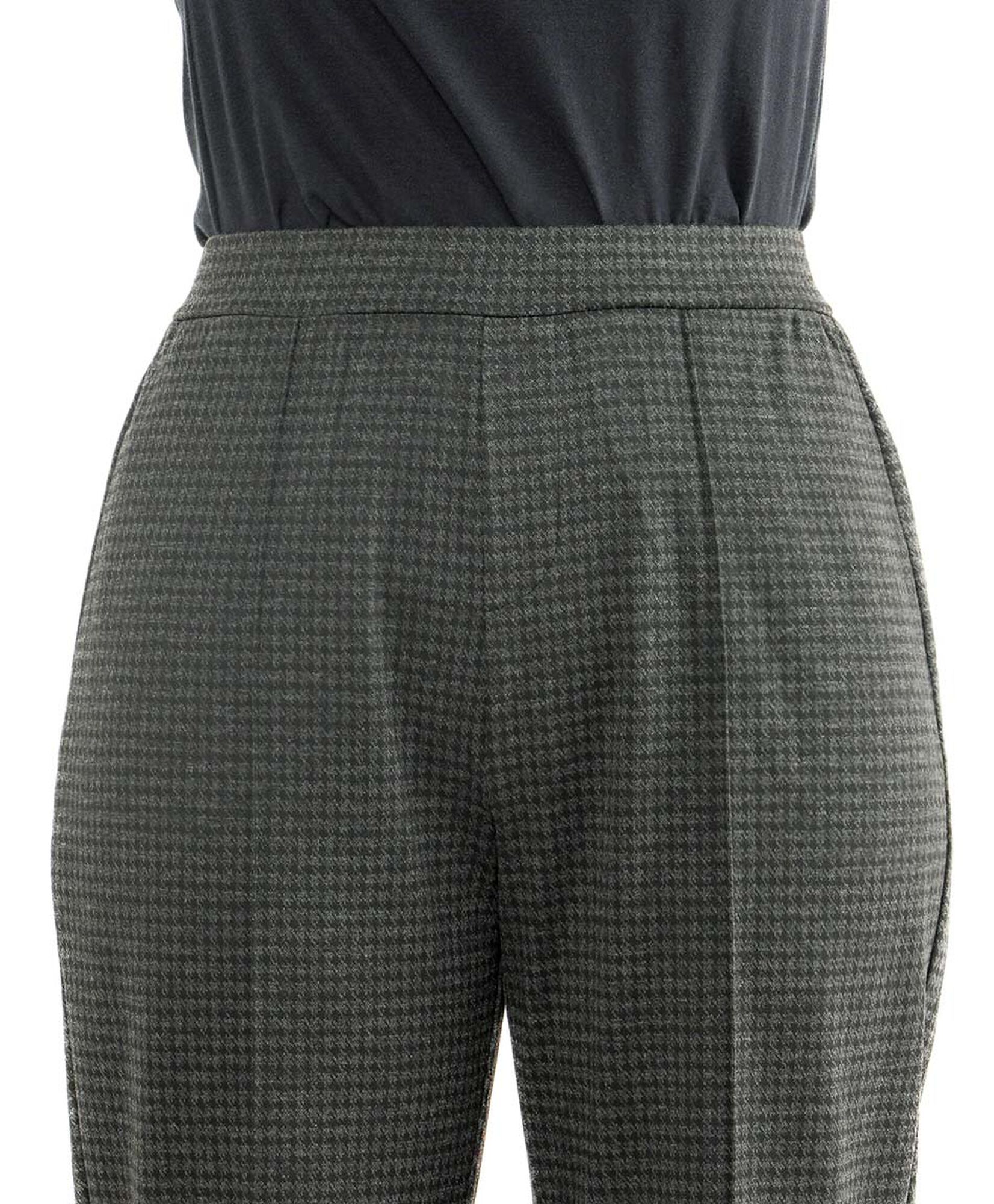 Pantalón mujer cuadrille costuras wide Pantalón mujer cuadrille costuras wide