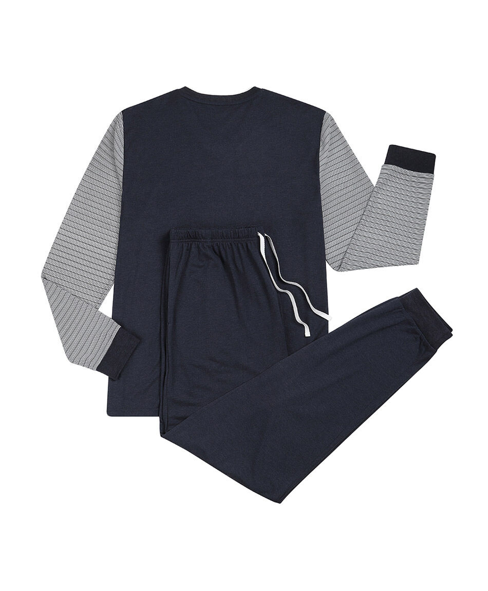 Pijama hombre cuello v descanso suave