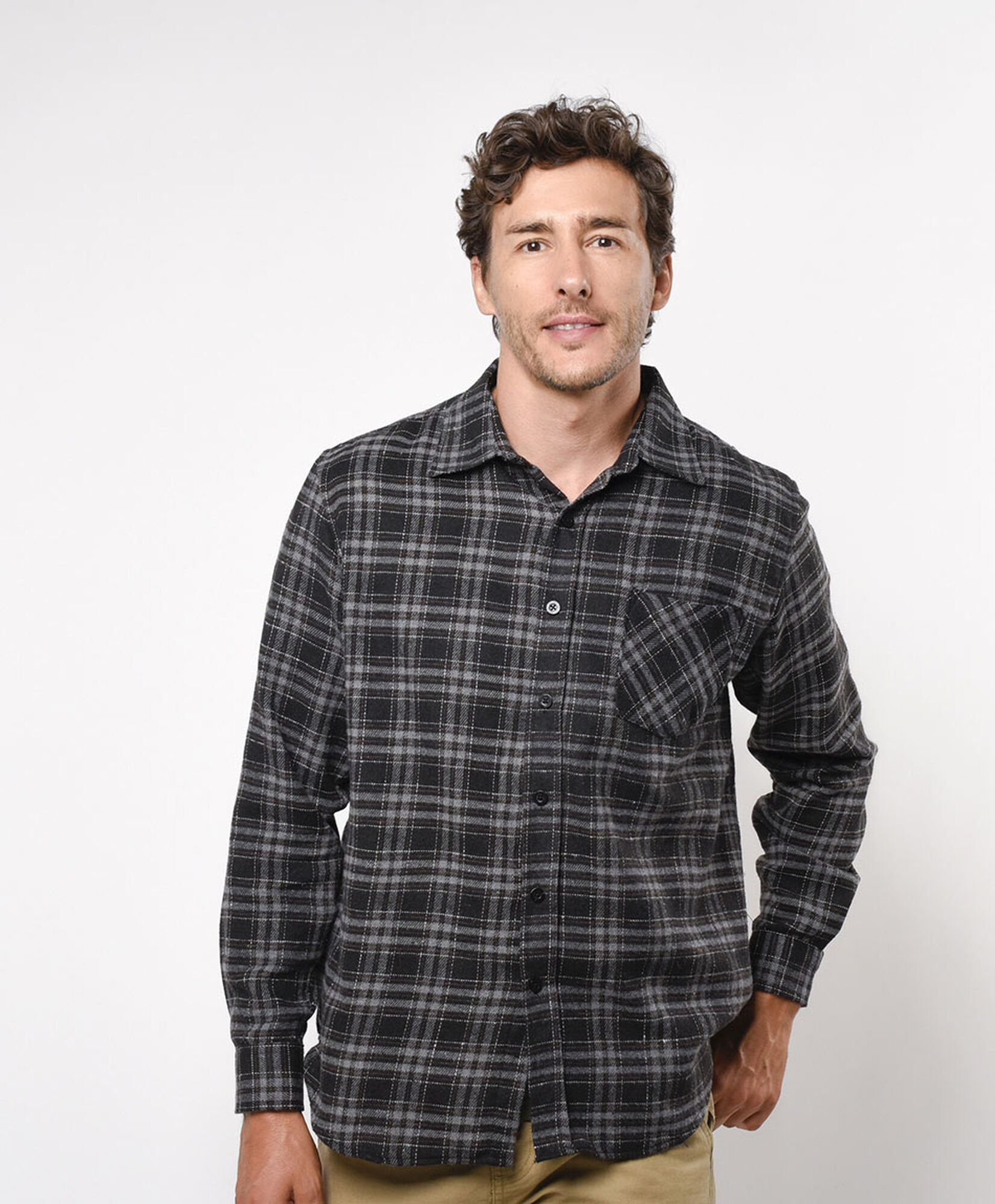 Camisa hombre leñadora gris Camisa hombre leñadora gris