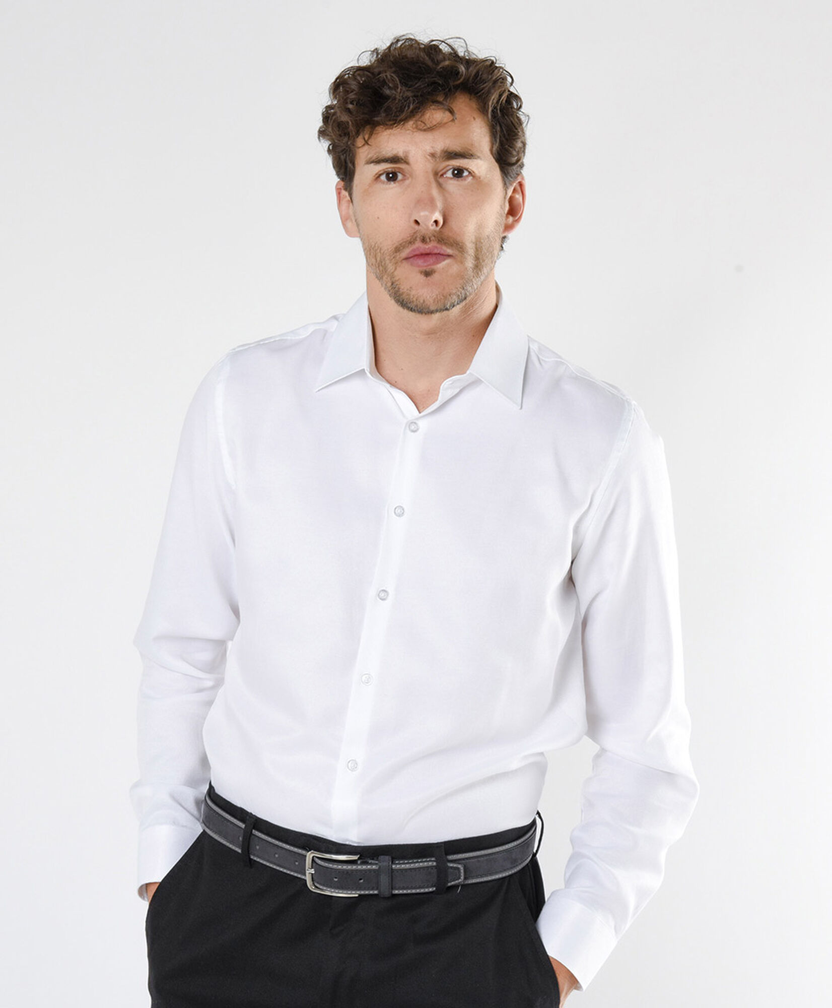 Camisa hombre blanca manga larga Camisa hombre blanca manga larga