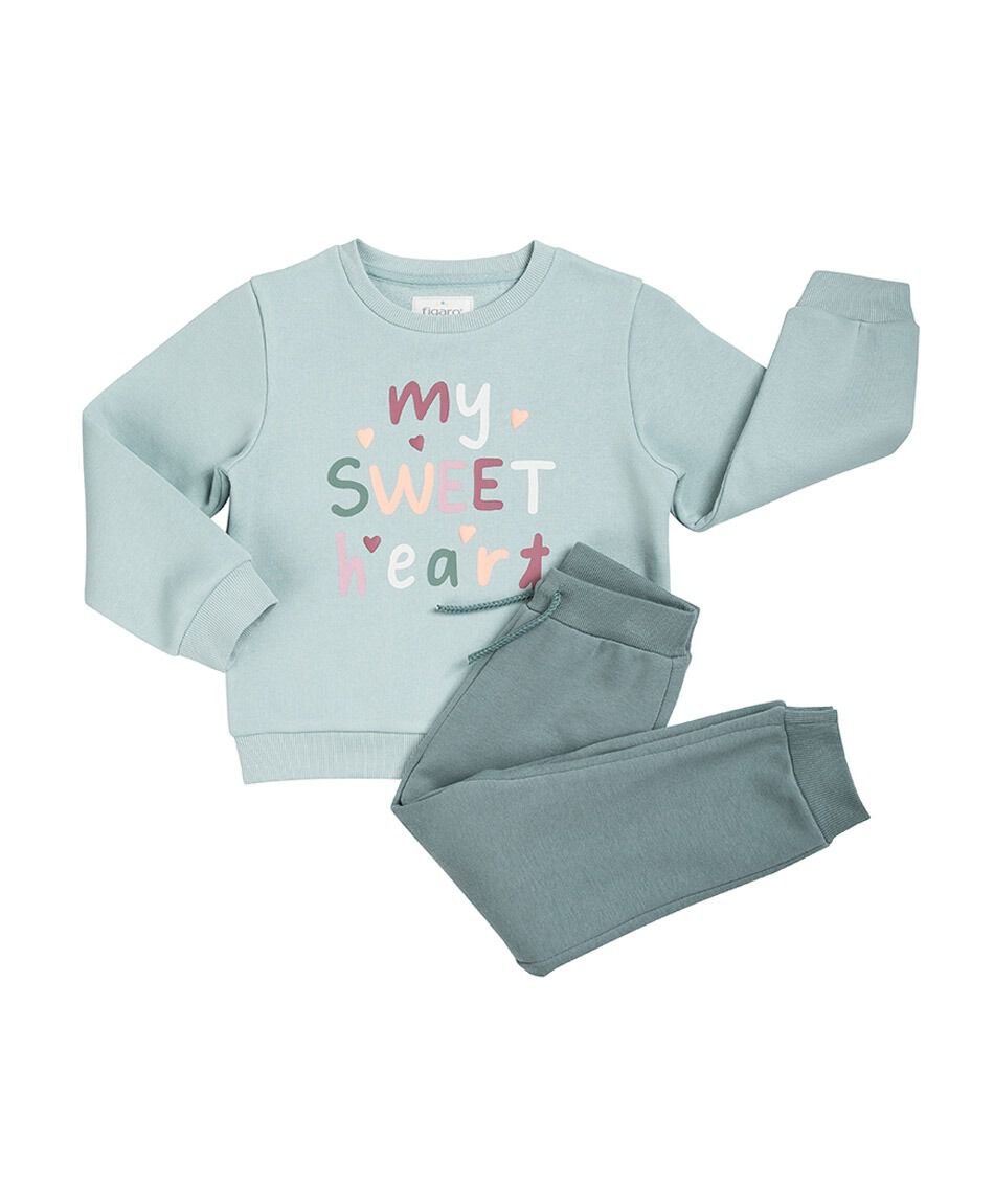 Set buzo beb&eacute; frase verde