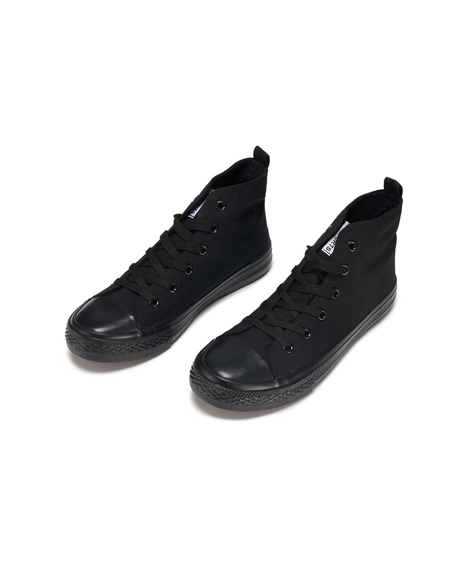 Zapatilla mujer lona negra