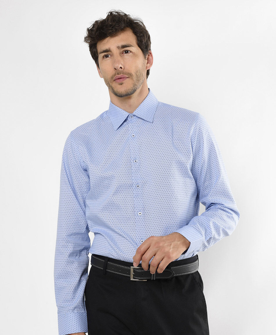 Camisa hombre mini cuadrados