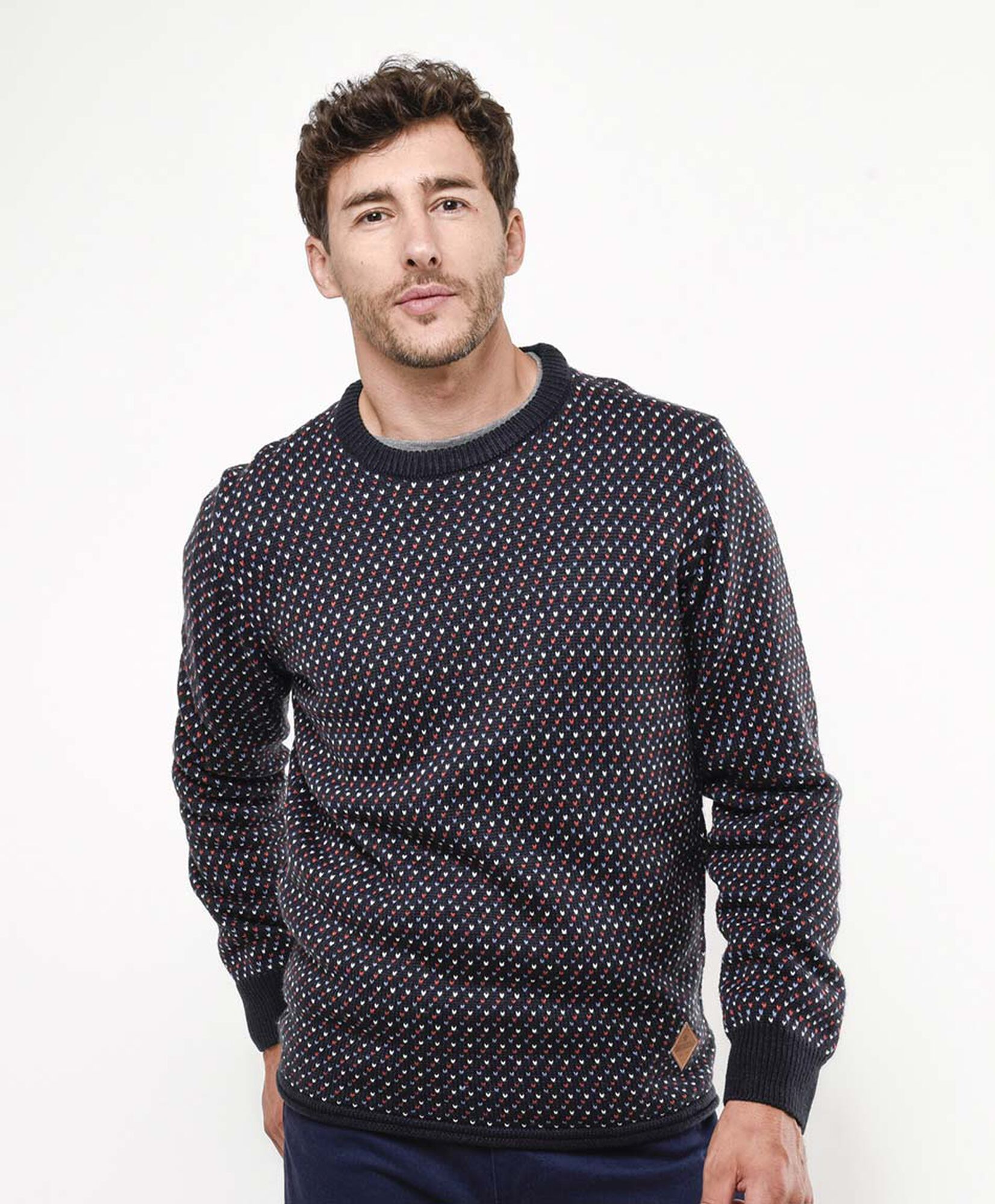 Sweater hombre puntos rojos Sweater hombre puntos rojos