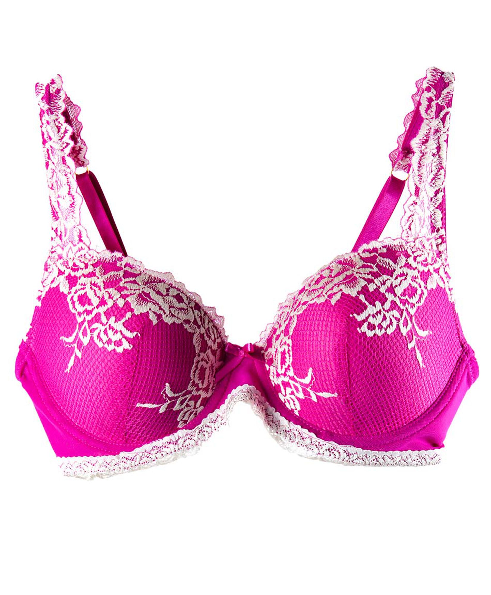 Sostén mujer floreado encajes fucsia Sostén mujer floreado encajes fucsia