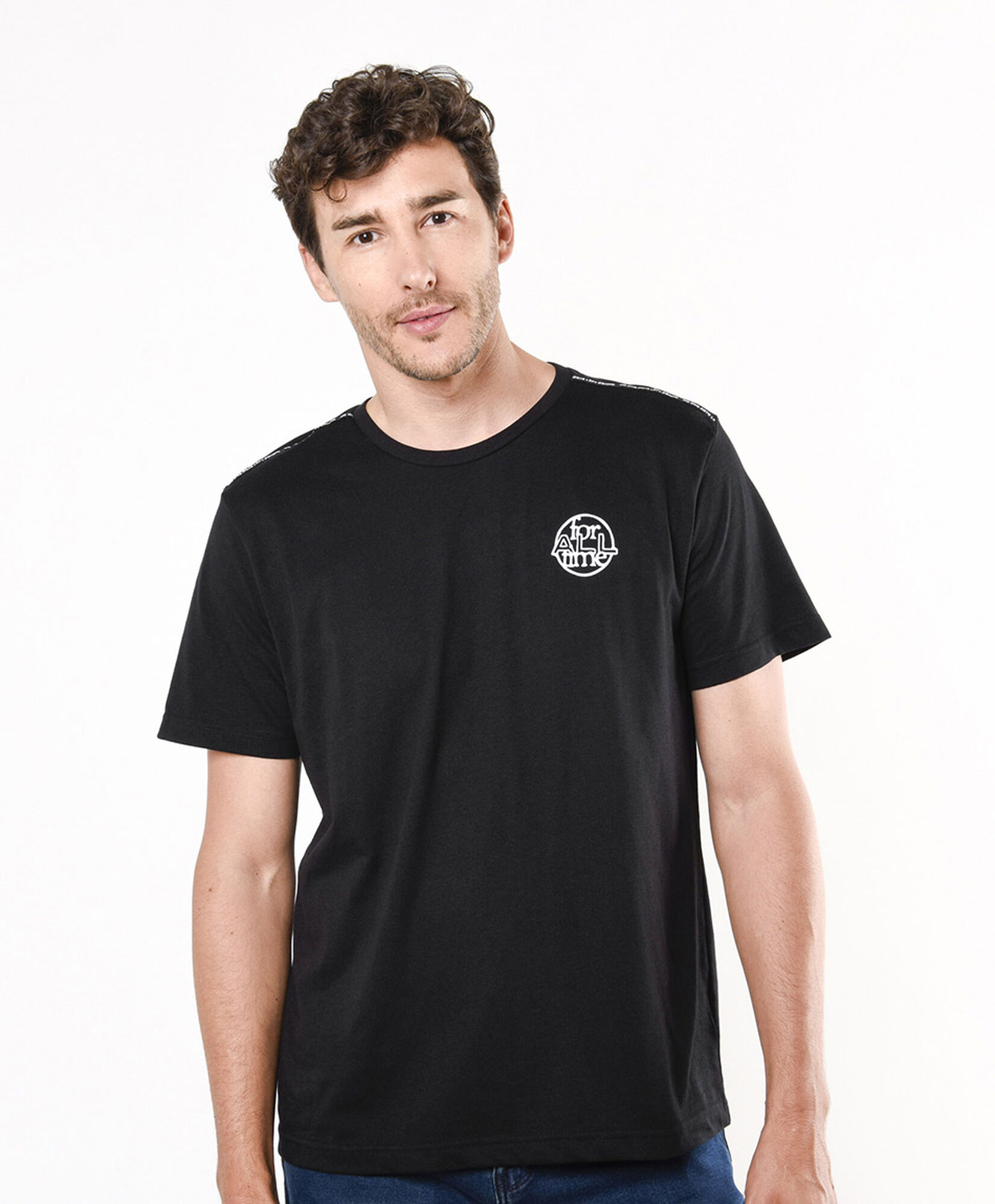 Polera hombre frase hombro Polera hombre frase hombro