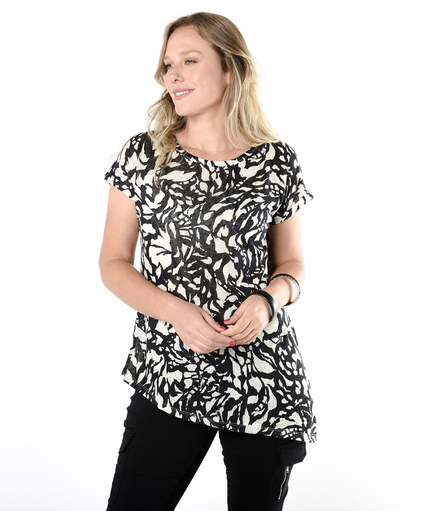 Polera mujer larga irregular Polera mujer larga irregular