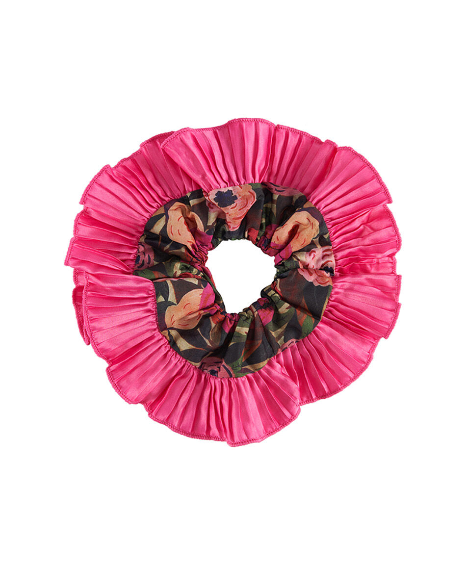 Scrunchie mujer grande flores
