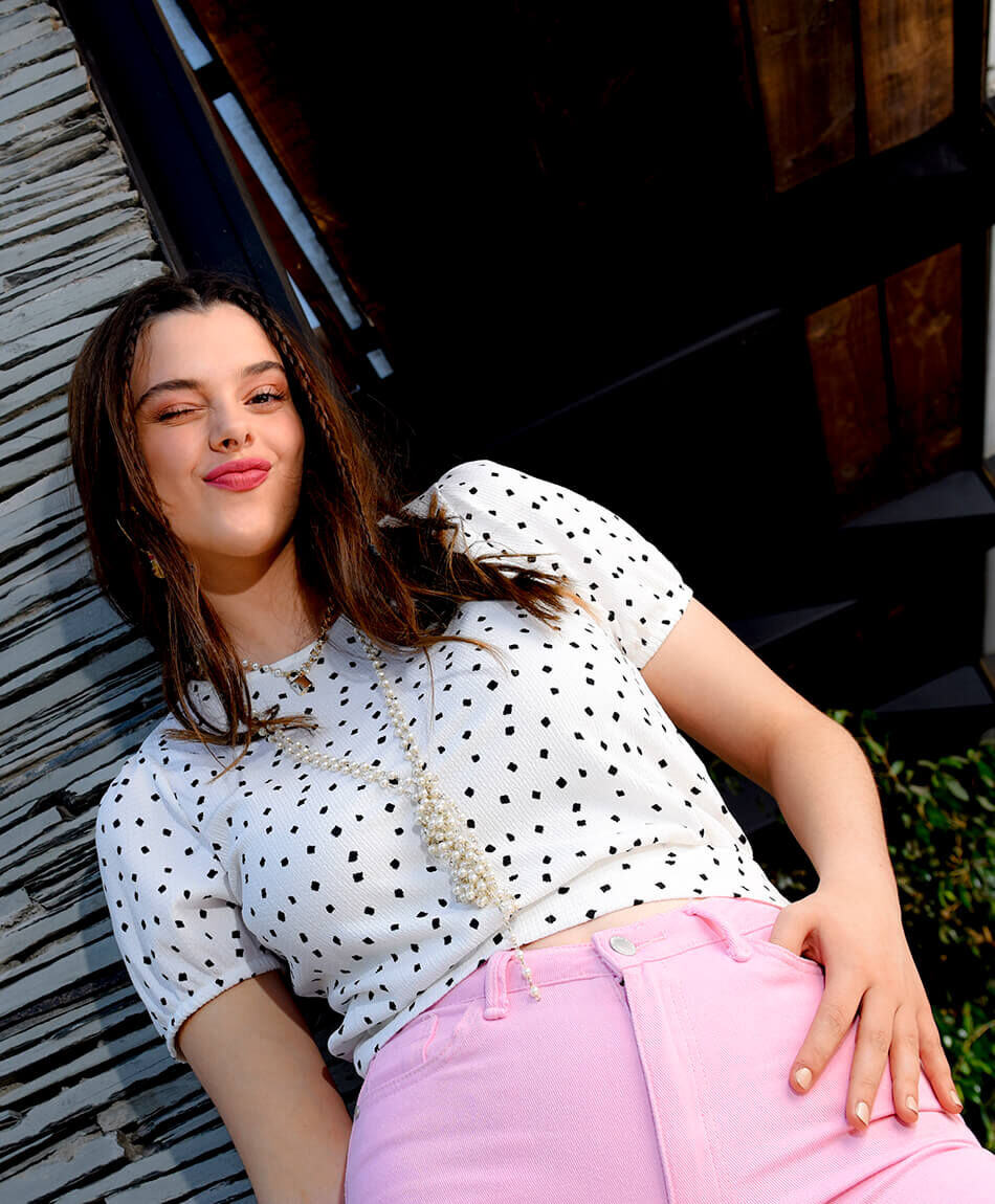 Polera manga corta cuello redondo