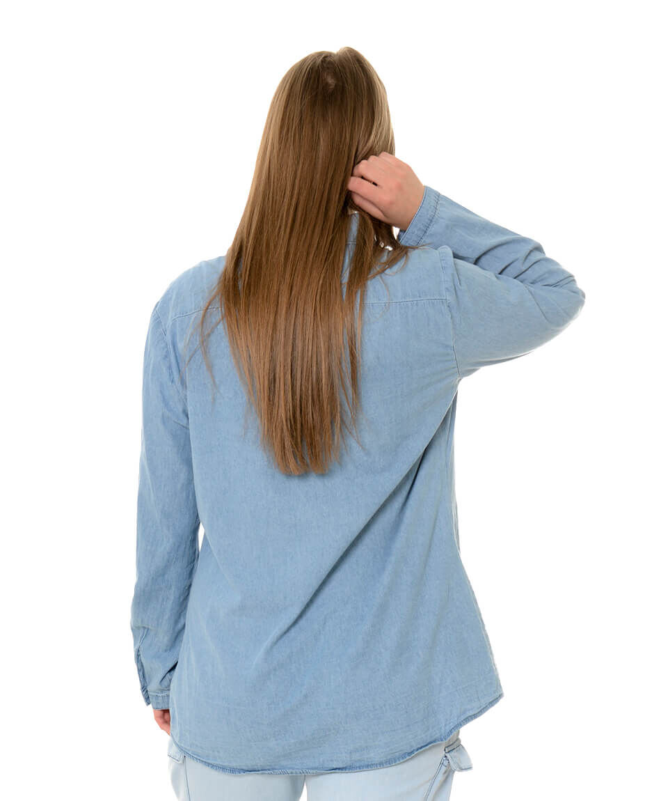 Blusa tencel bordada