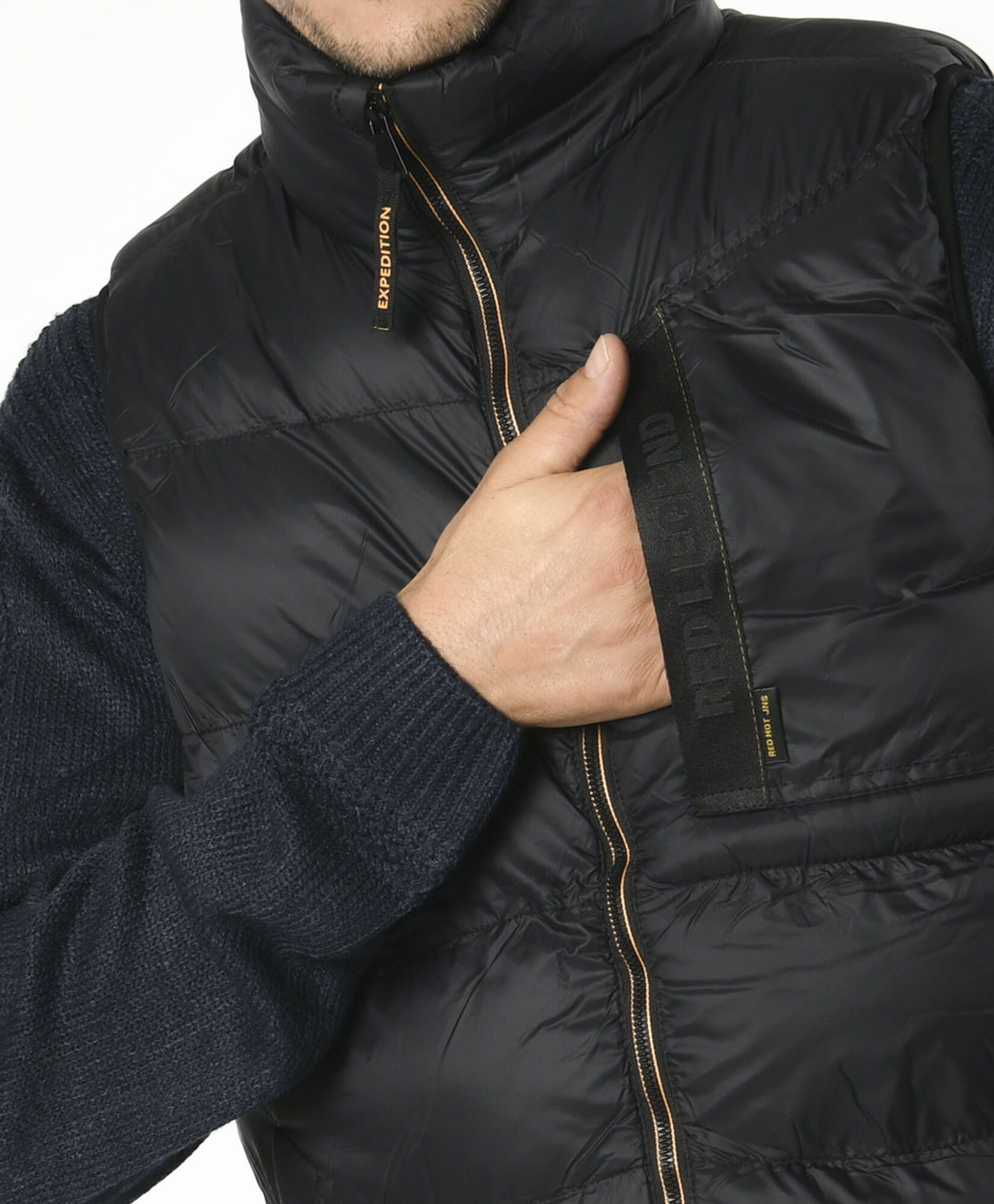 Parka hombre sin mangas costuras Parka hombre sin mangas costuras