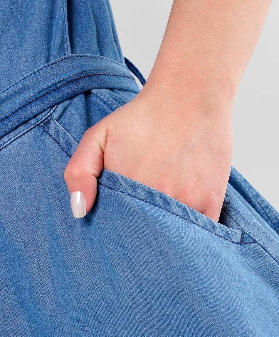 Vestido mujer denim camisero