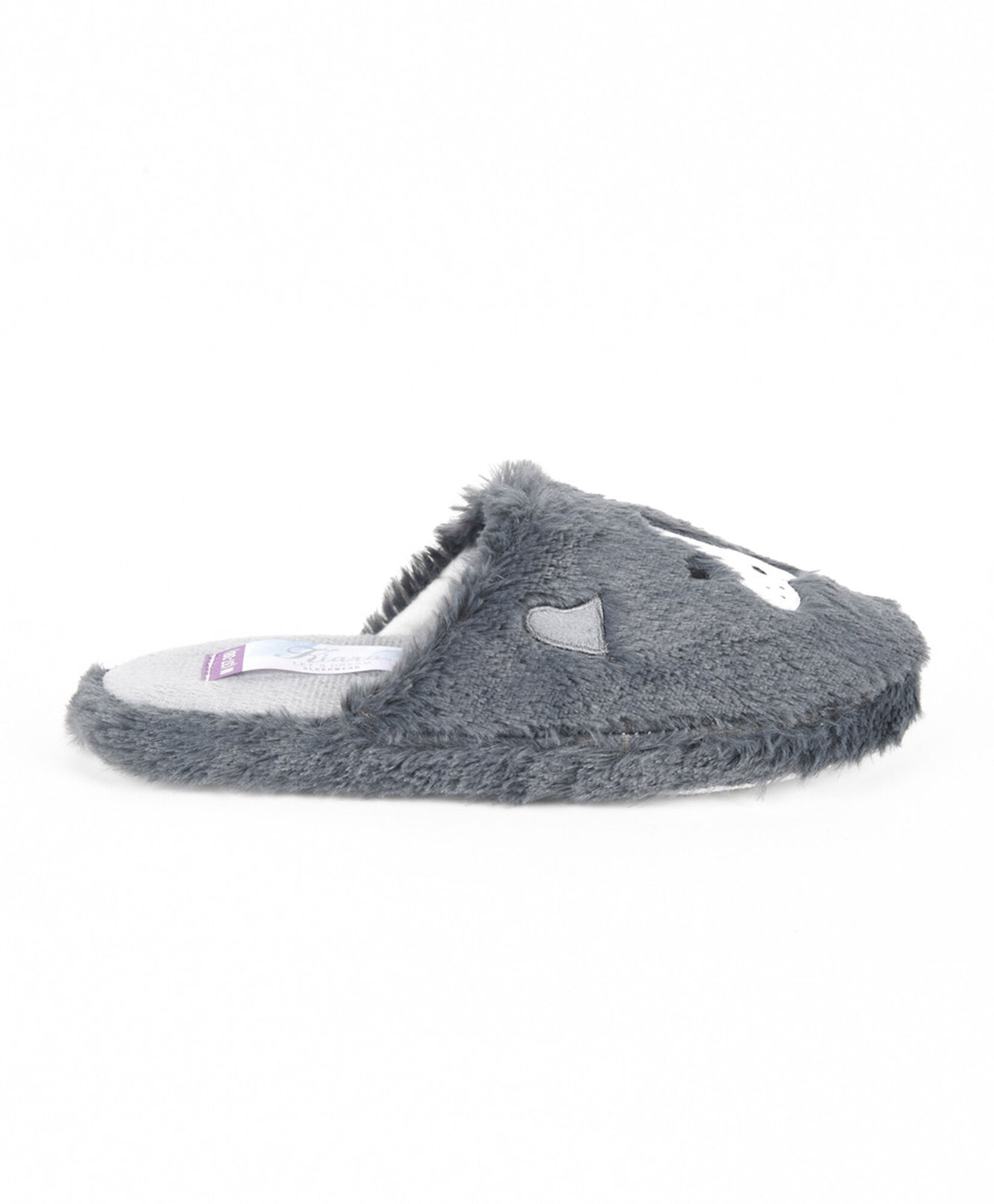 Pantufla mujer perro gris Pantufla mujer perro gris