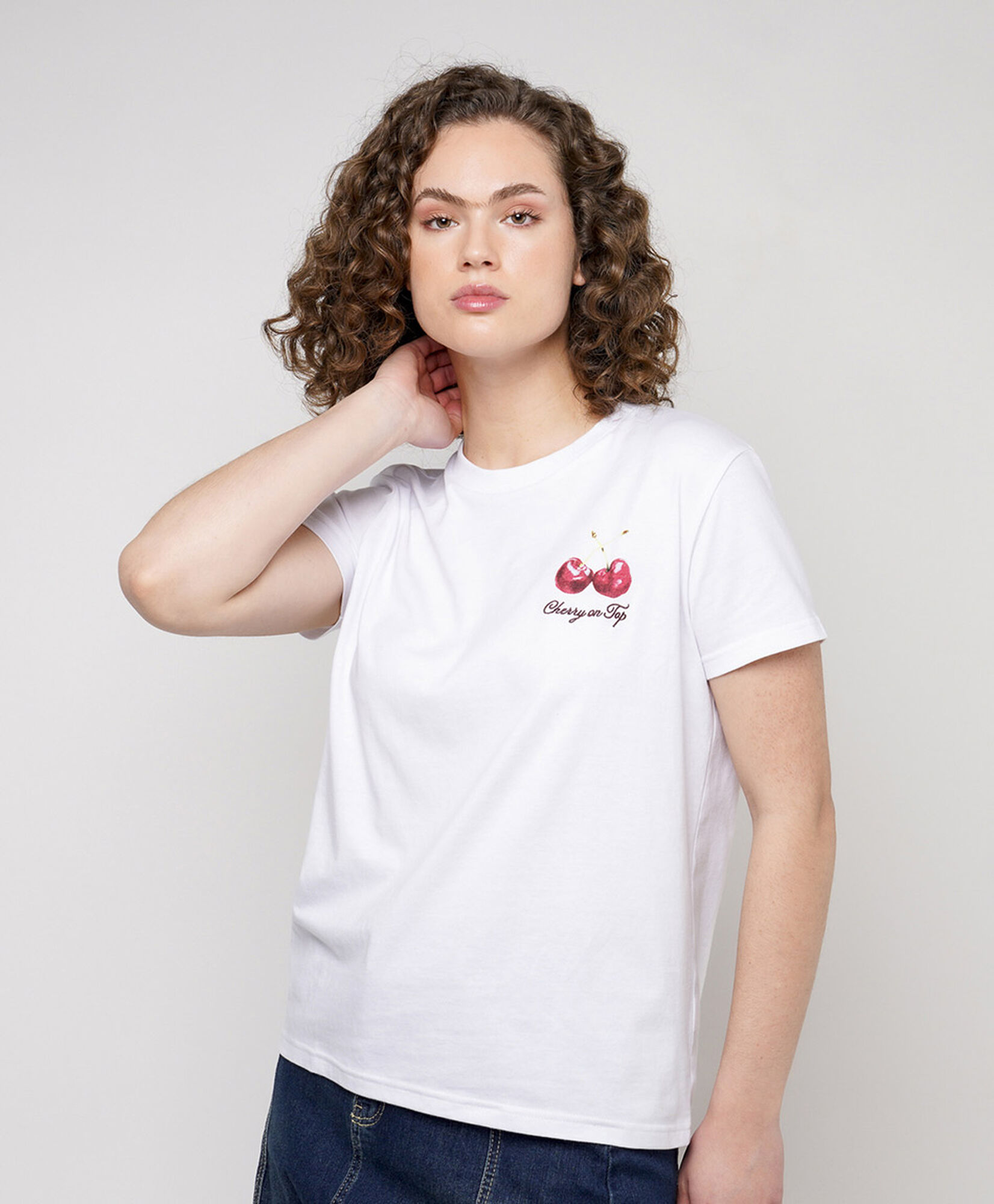 Polera mujer doble estampado cherry Polera mujer doble estampado cherry