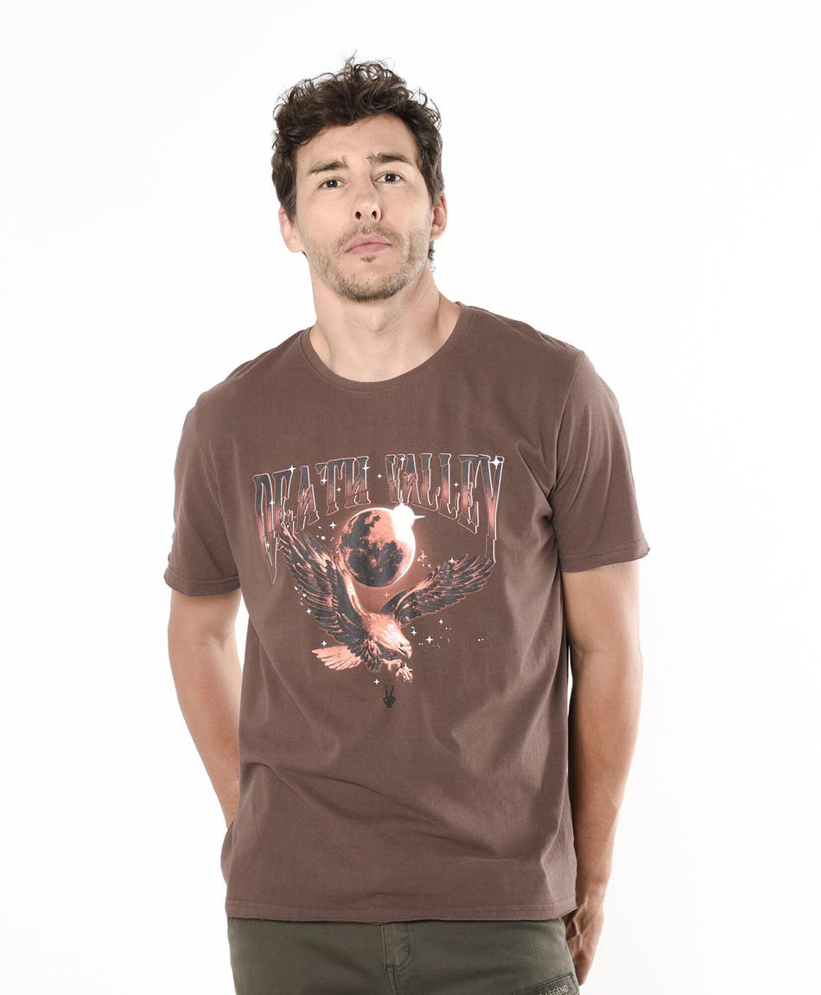 Polera hombre estampado luna y águila Polera hombre estampado luna y águila