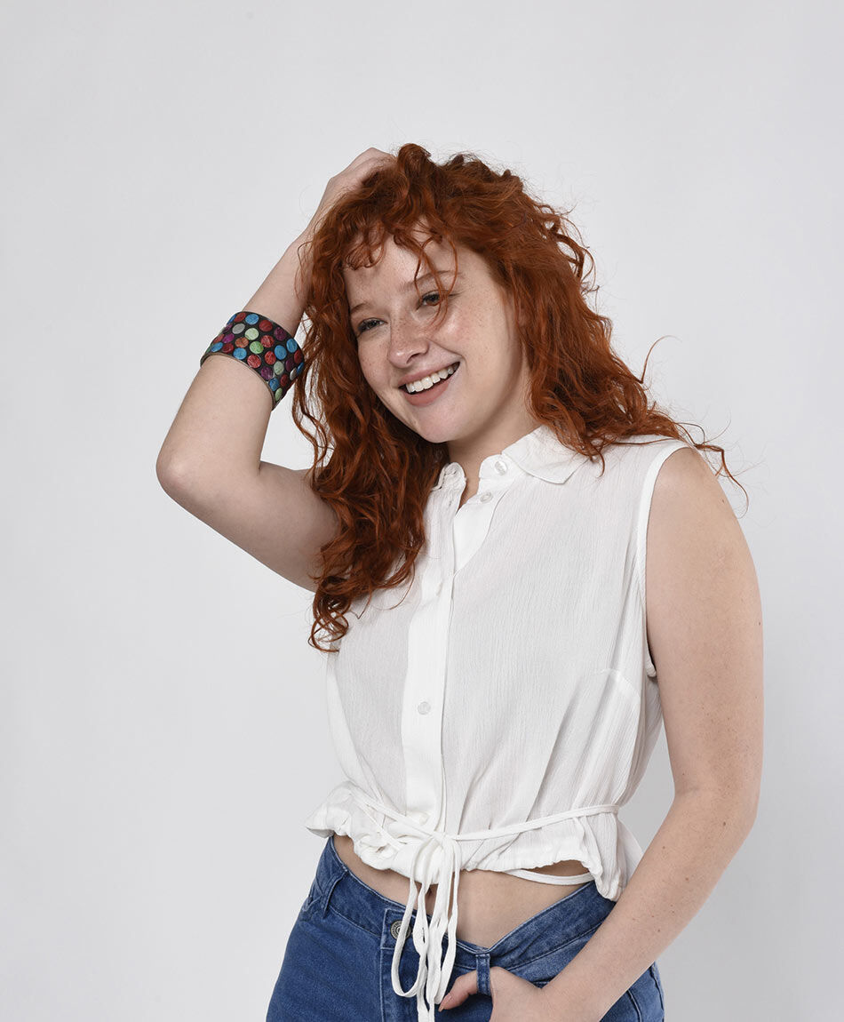 Blusa mujer espalda cruzada crop