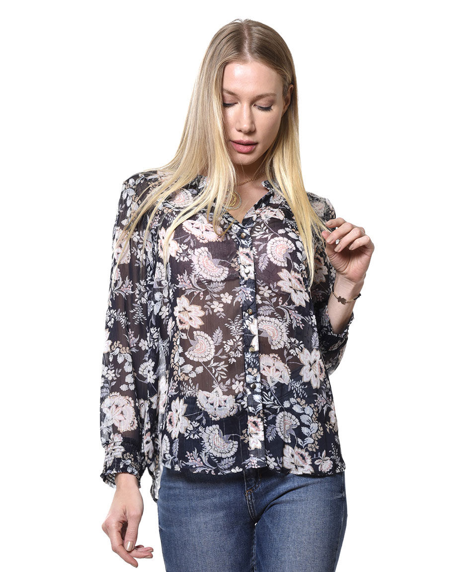 Blusa estampada brillos