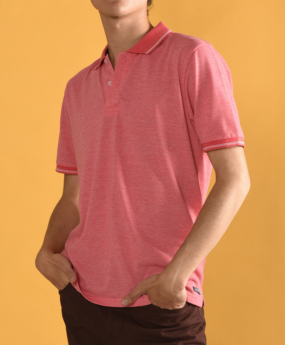 Polera cuello polo pique