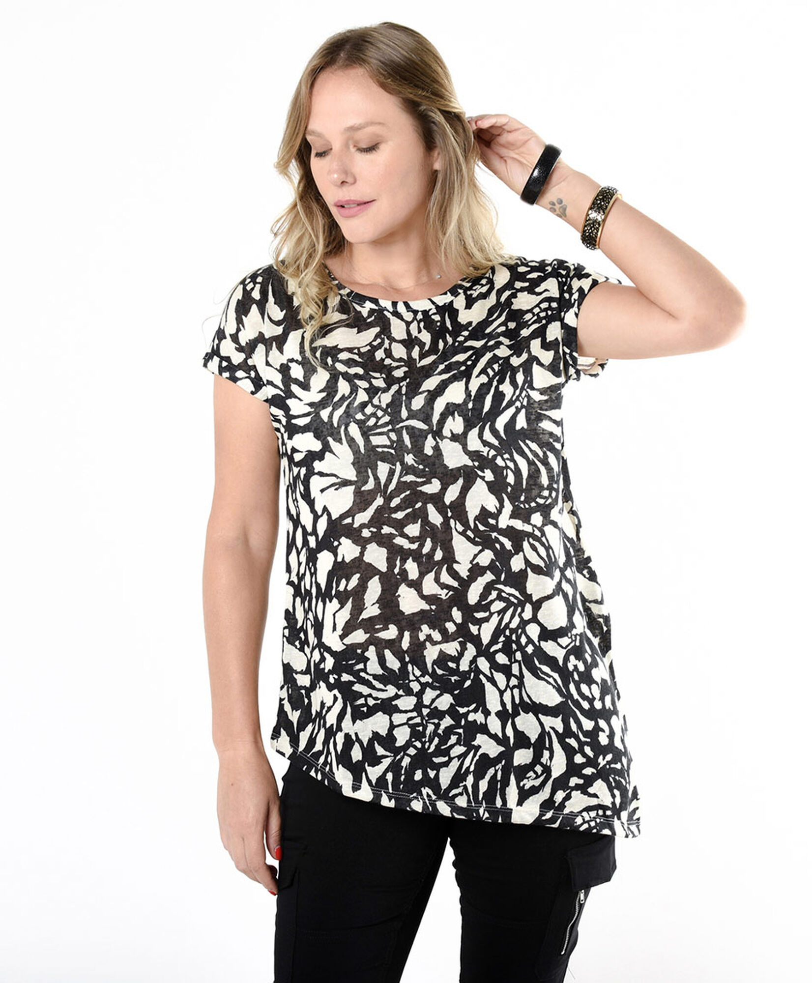 Polera mujer larga irregular Polera mujer larga irregular