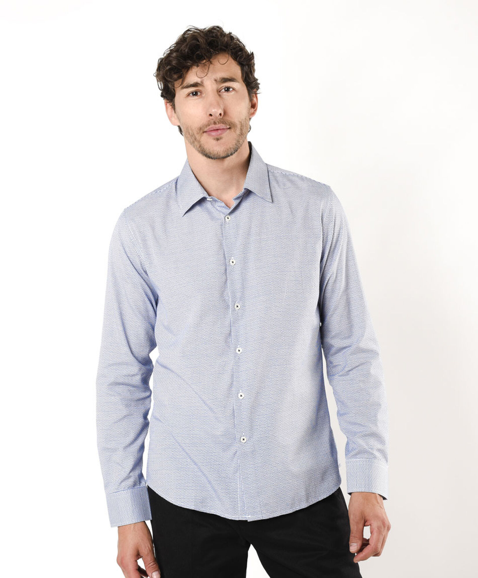 Camisa hombre mini cuadros Camisa hombre mini cuadros