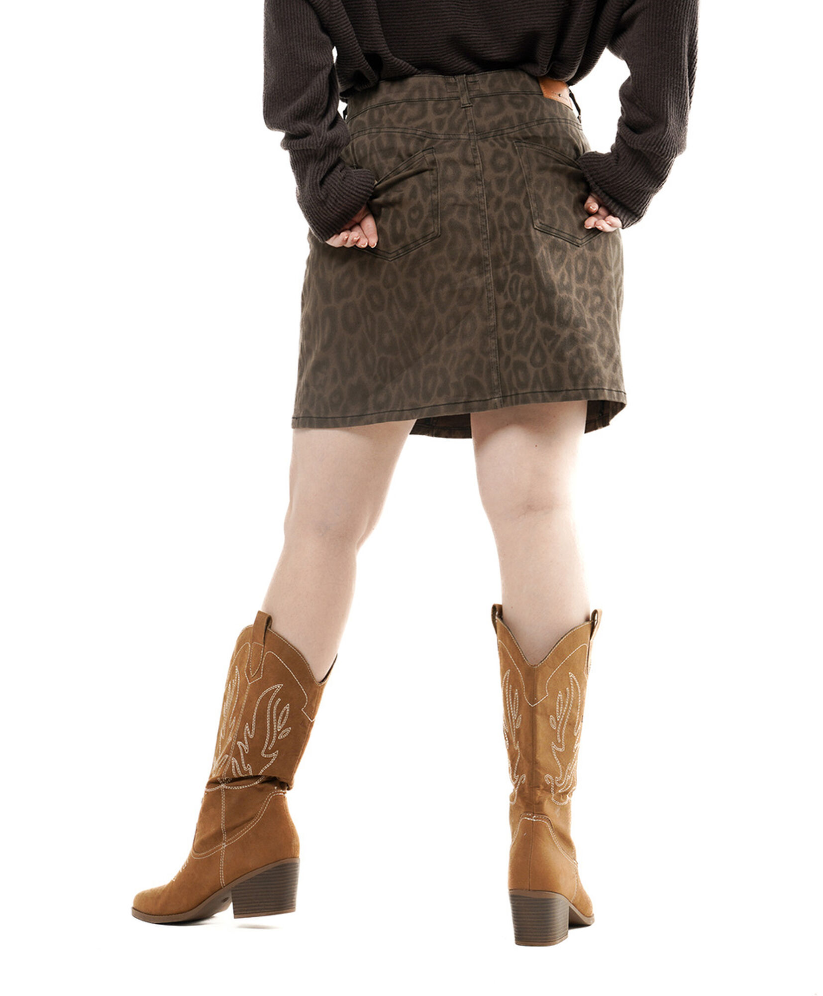 Mini falda mujer denim animal print Mini falda mujer denim animal print