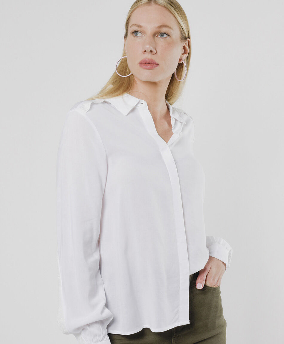 Blusa mujer detalles de encaje