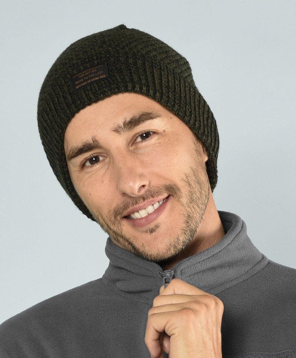 Gorro tejido forrado