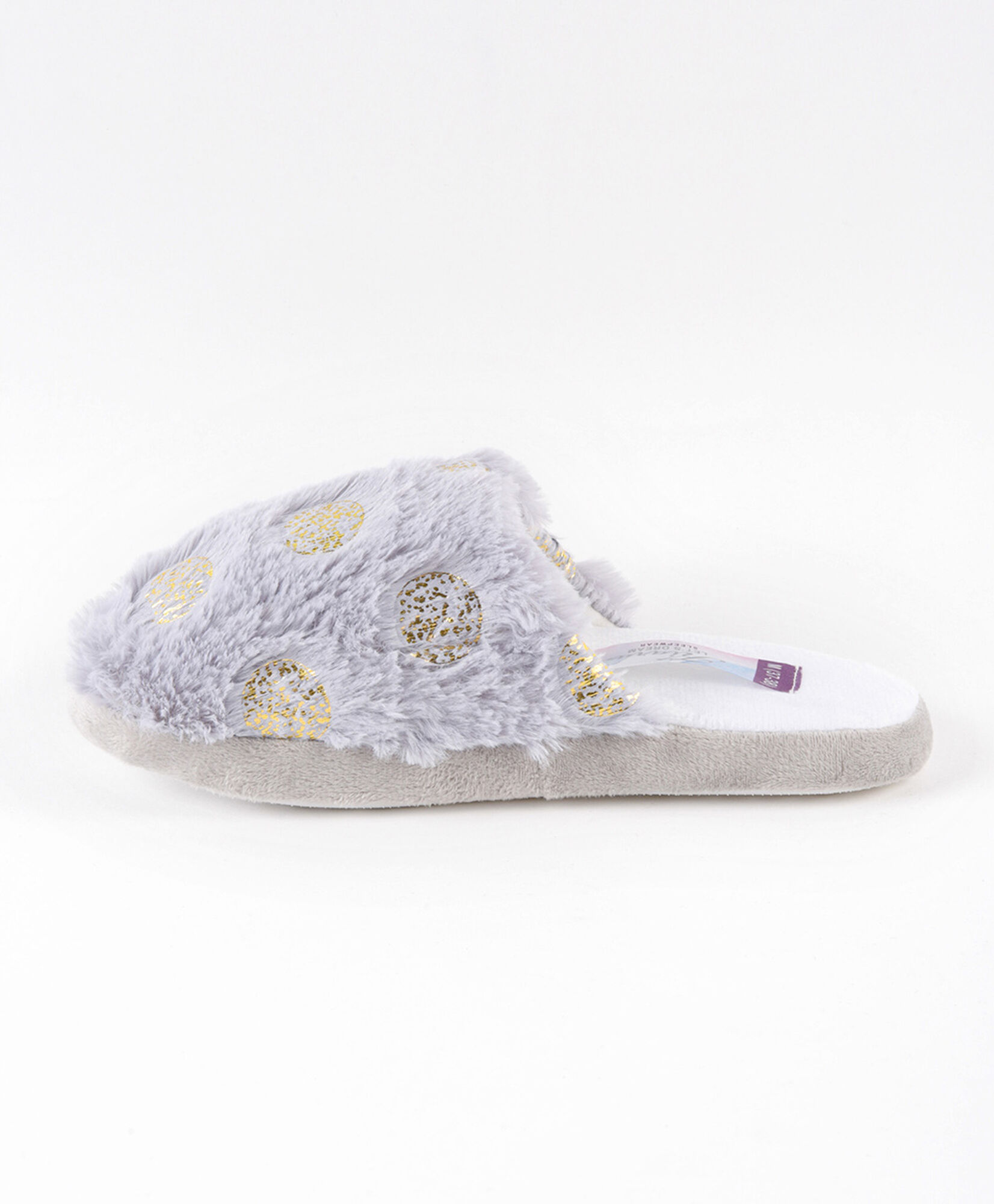 Pantufla mujer círculos dorados Pantufla mujer círculos dorados
