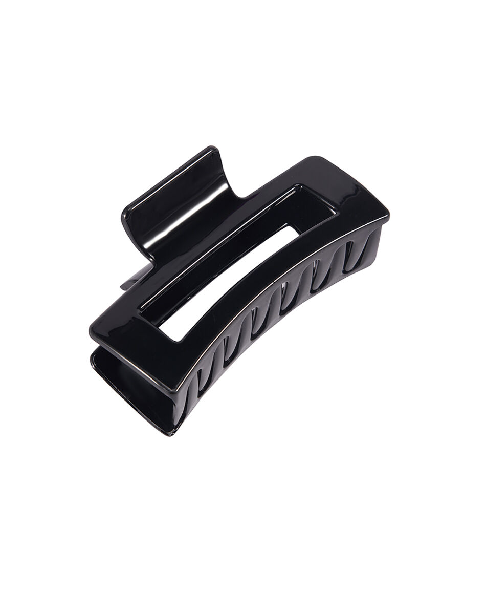 Pinza mujer rectangular negra