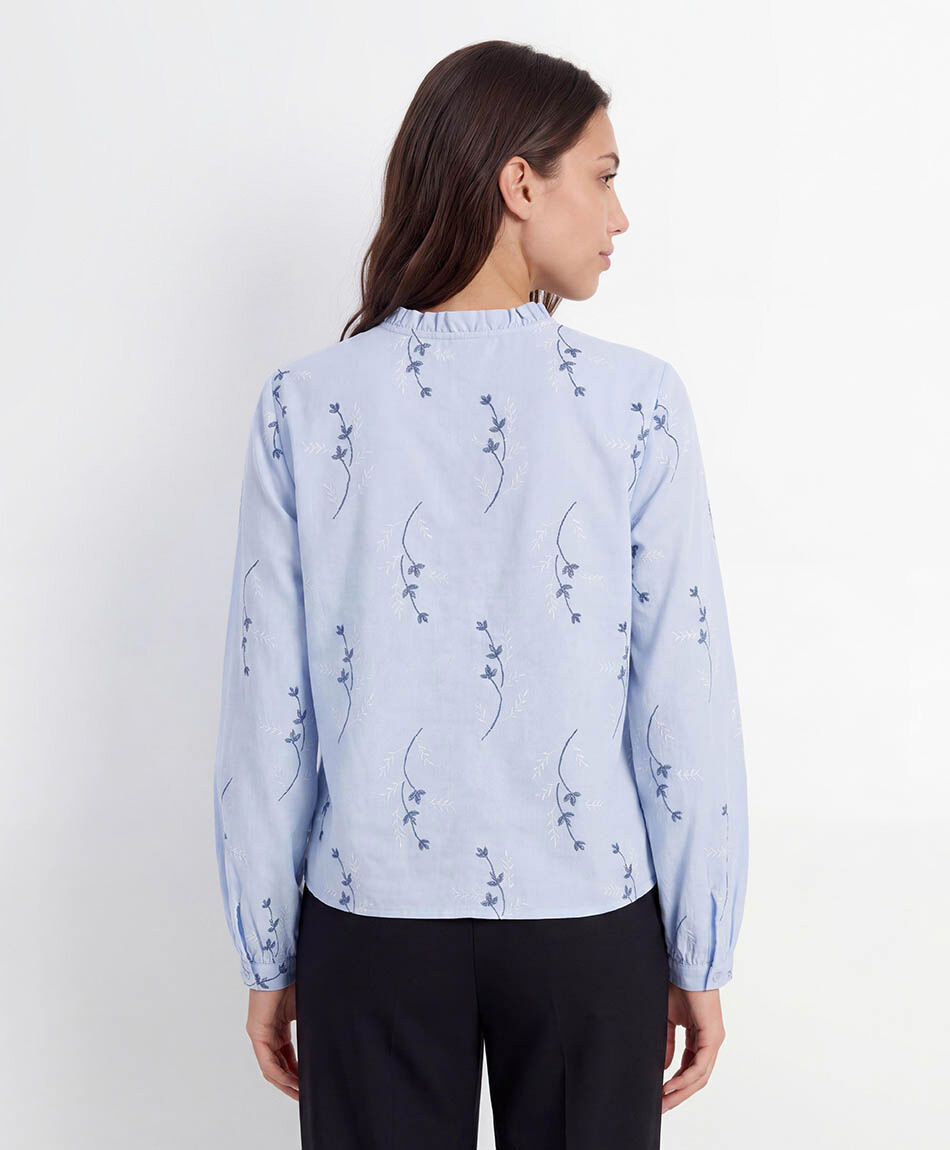 Blusa mujer florcitas lazo