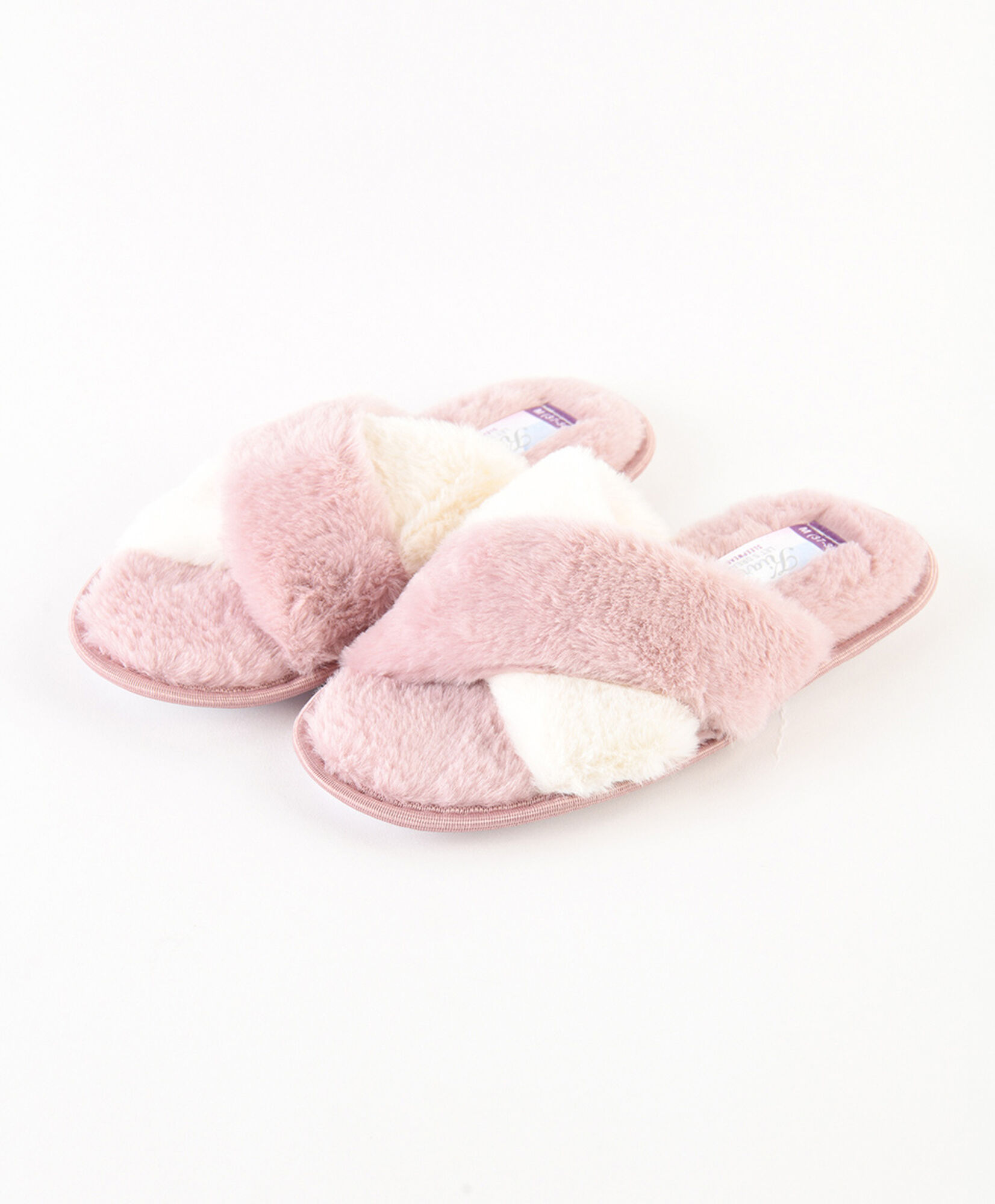 Pantufla mujer cruzada rosada Pantufla mujer cruzada rosada