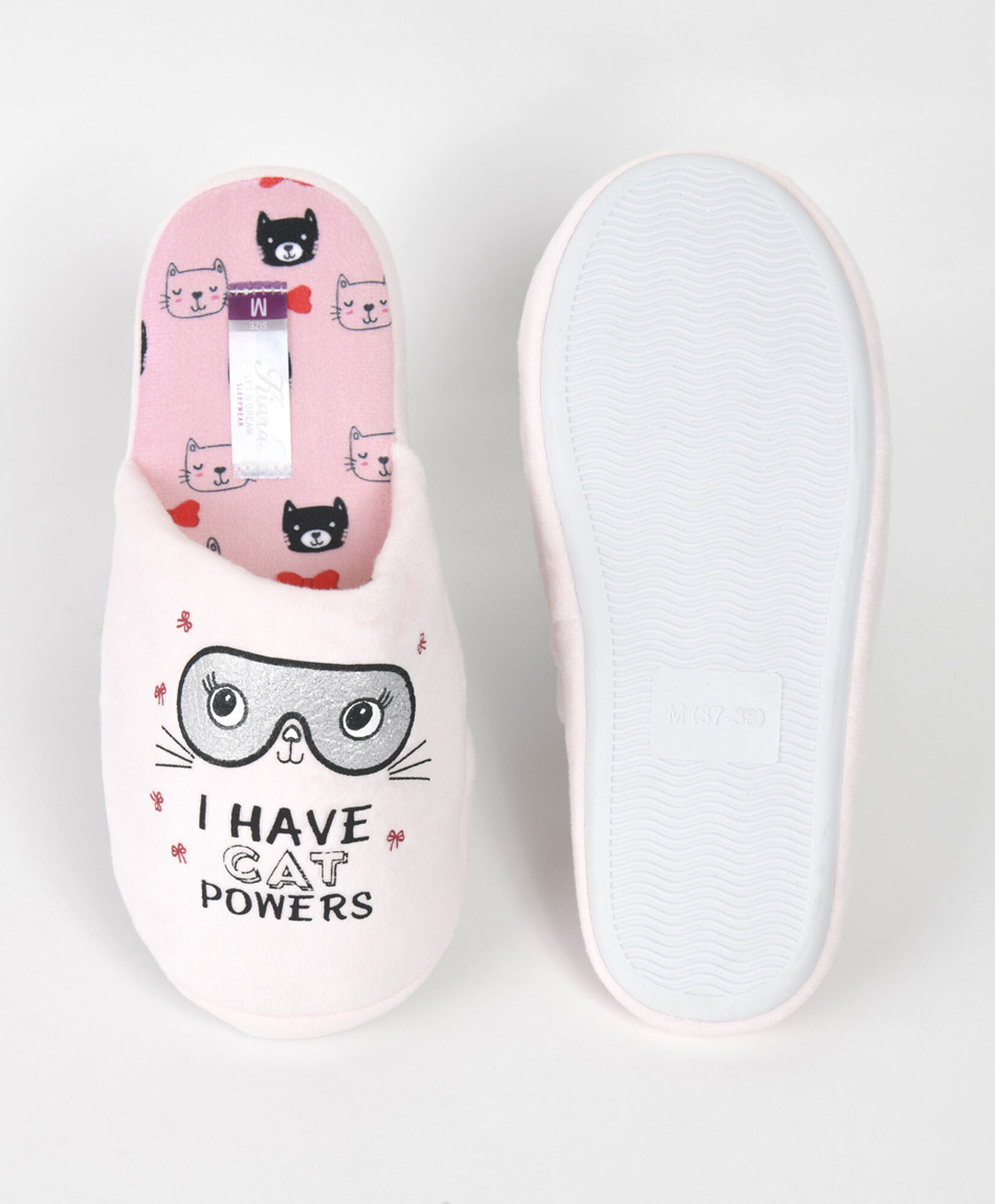 Pantufla mujer gato antifaz Pantufla mujer gato antifaz