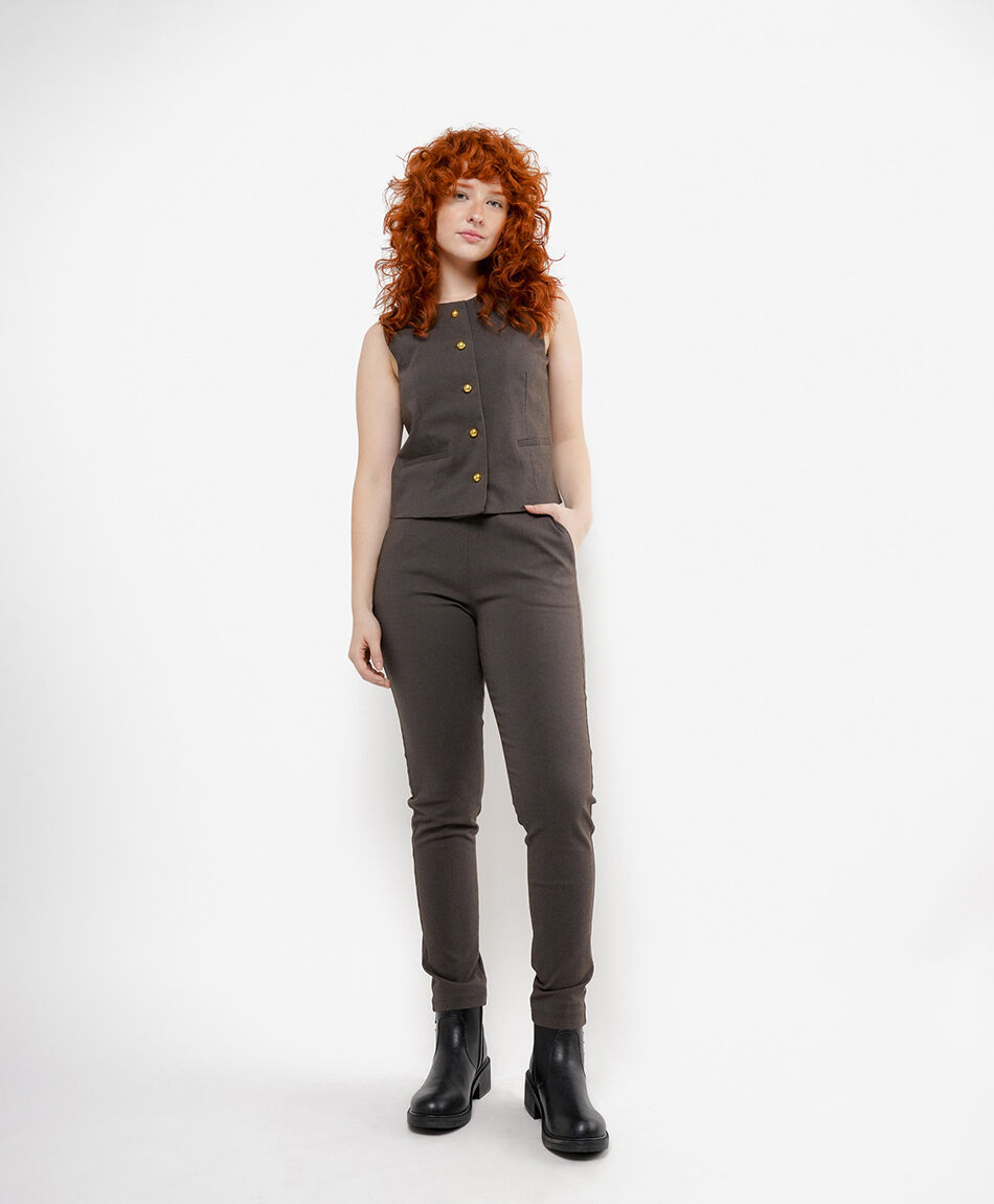 Vest mujer botones dorados