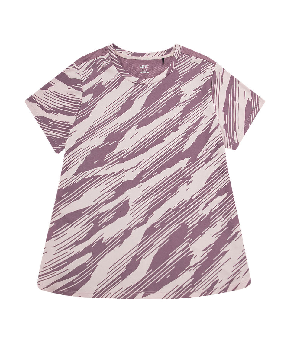 Polera deportiva mujer constrate morado