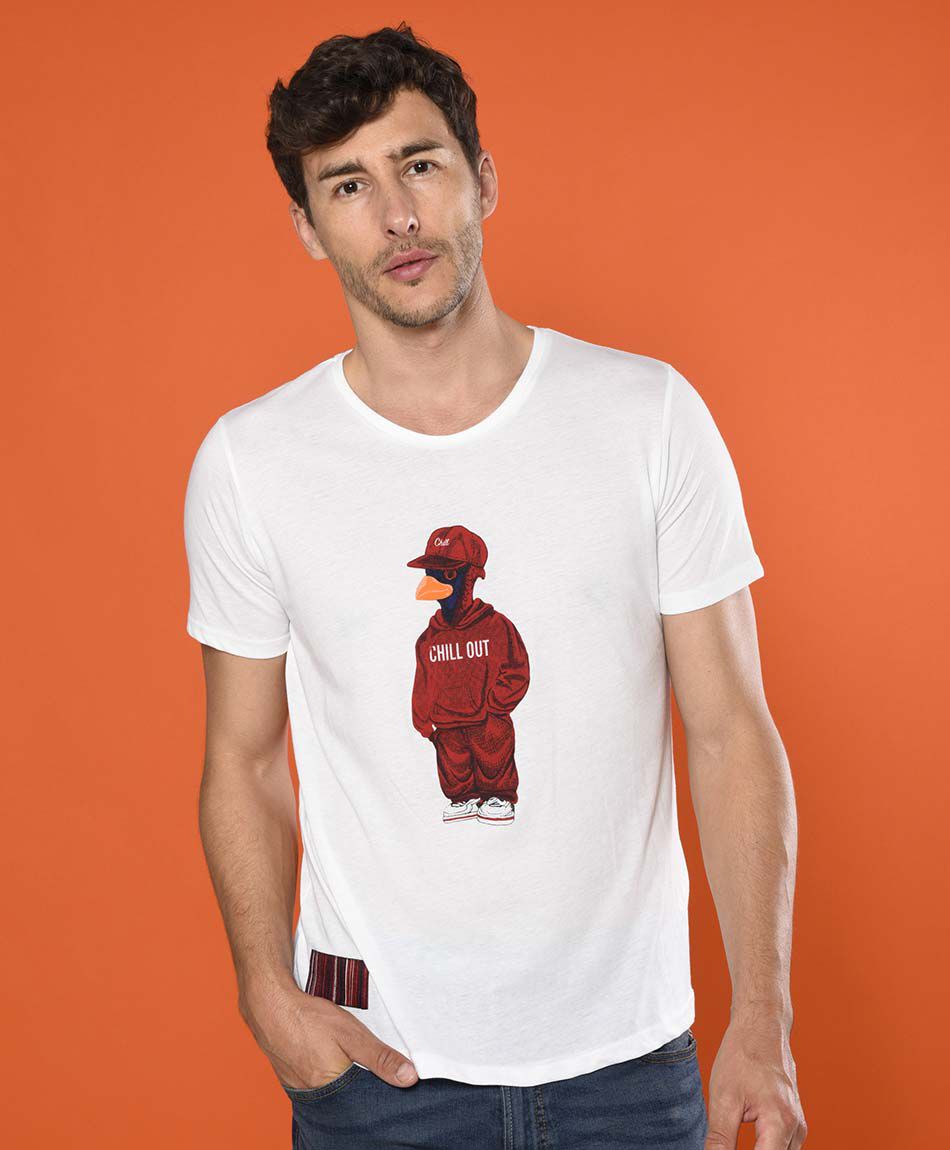 Polera manga corta cuello redondo