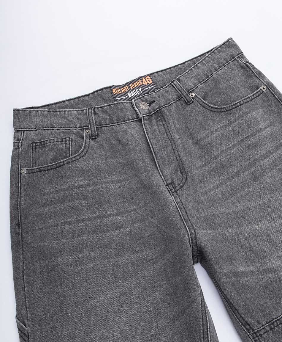 Jeans hombre baggy cortes grey