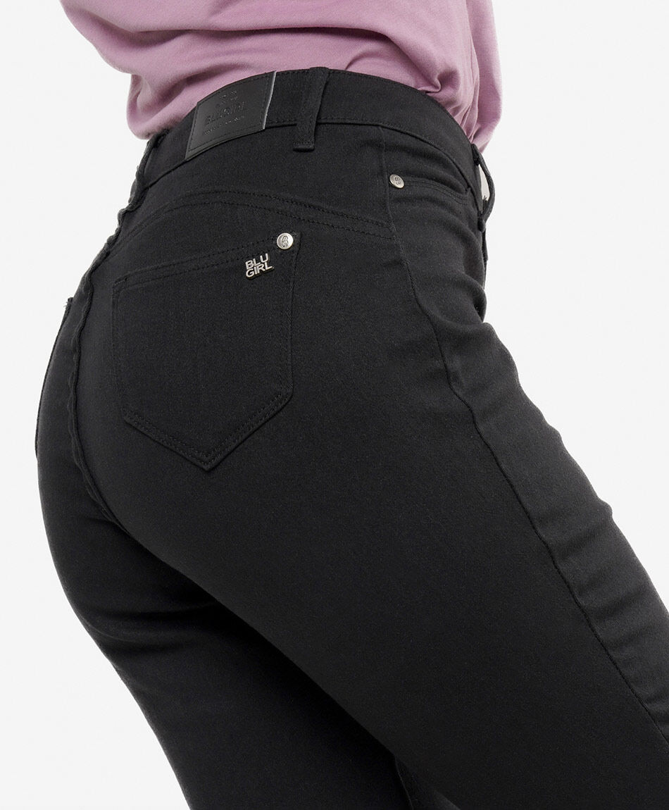 Jeans mujer liso botones skinny fit